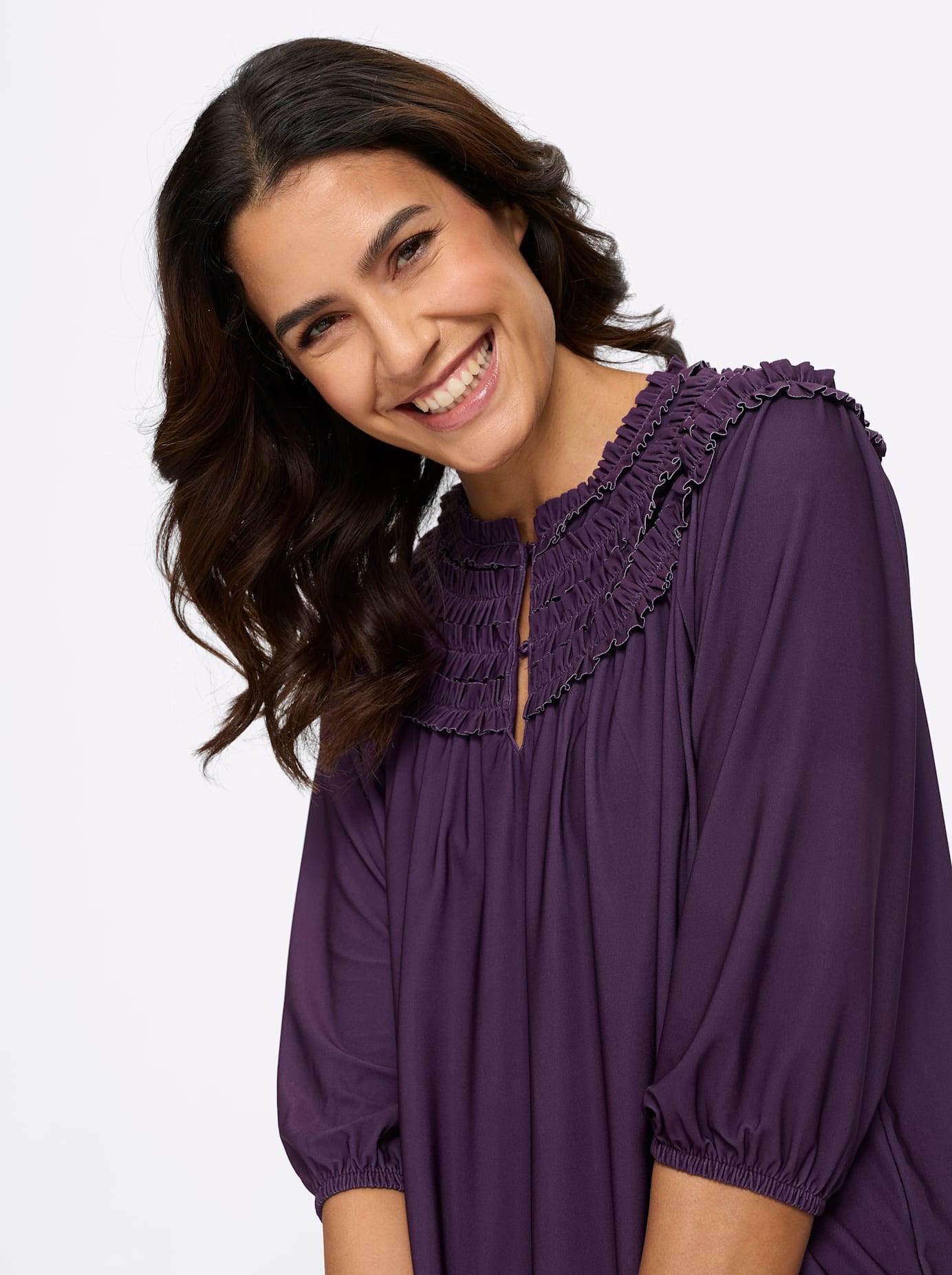 Lady 3/4-Arm-Shirt »Rundhals-Shirt« 1