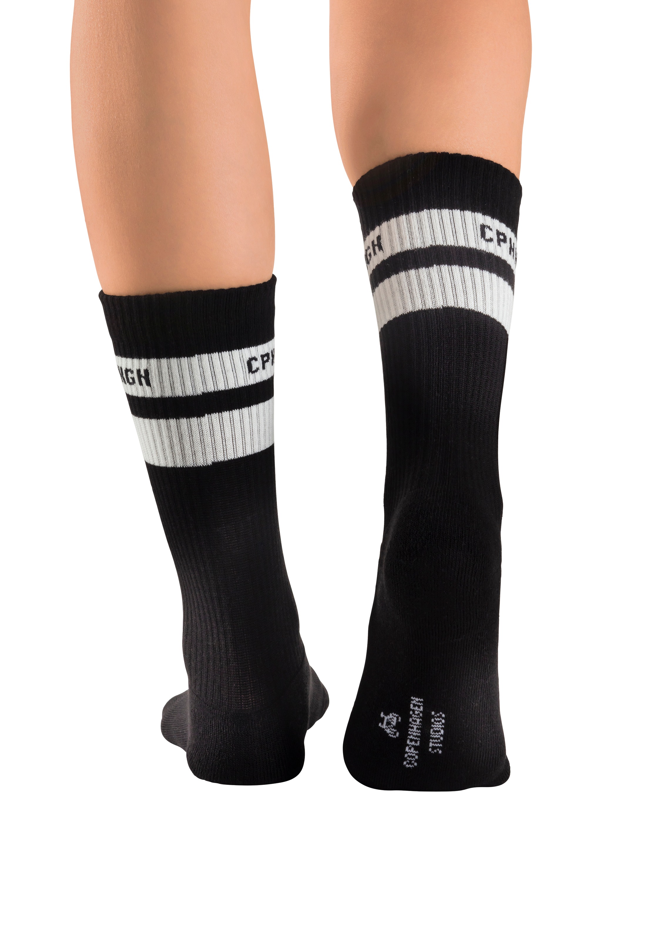 Copenhagen Studios Chaussettes de tennis Packung, 3 Couple tlg. mit Streifendesign und Vollfrottee