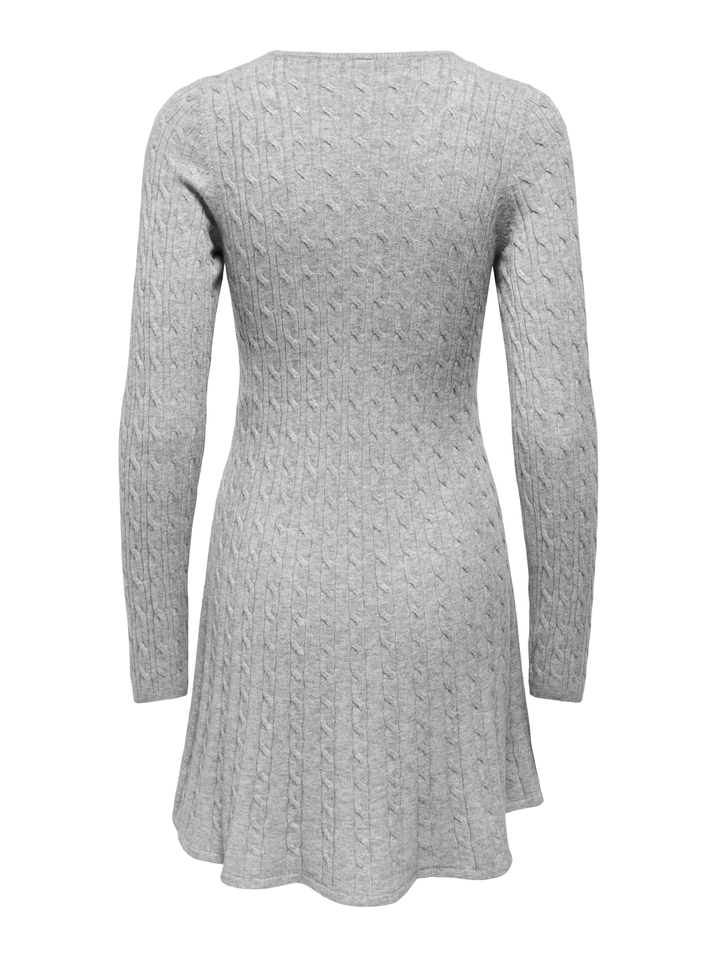 ONLY Robe en tricot »ONLIBI LS O-NECK CABLE DRESS CC KNT« mélange viscose, coupe régulière