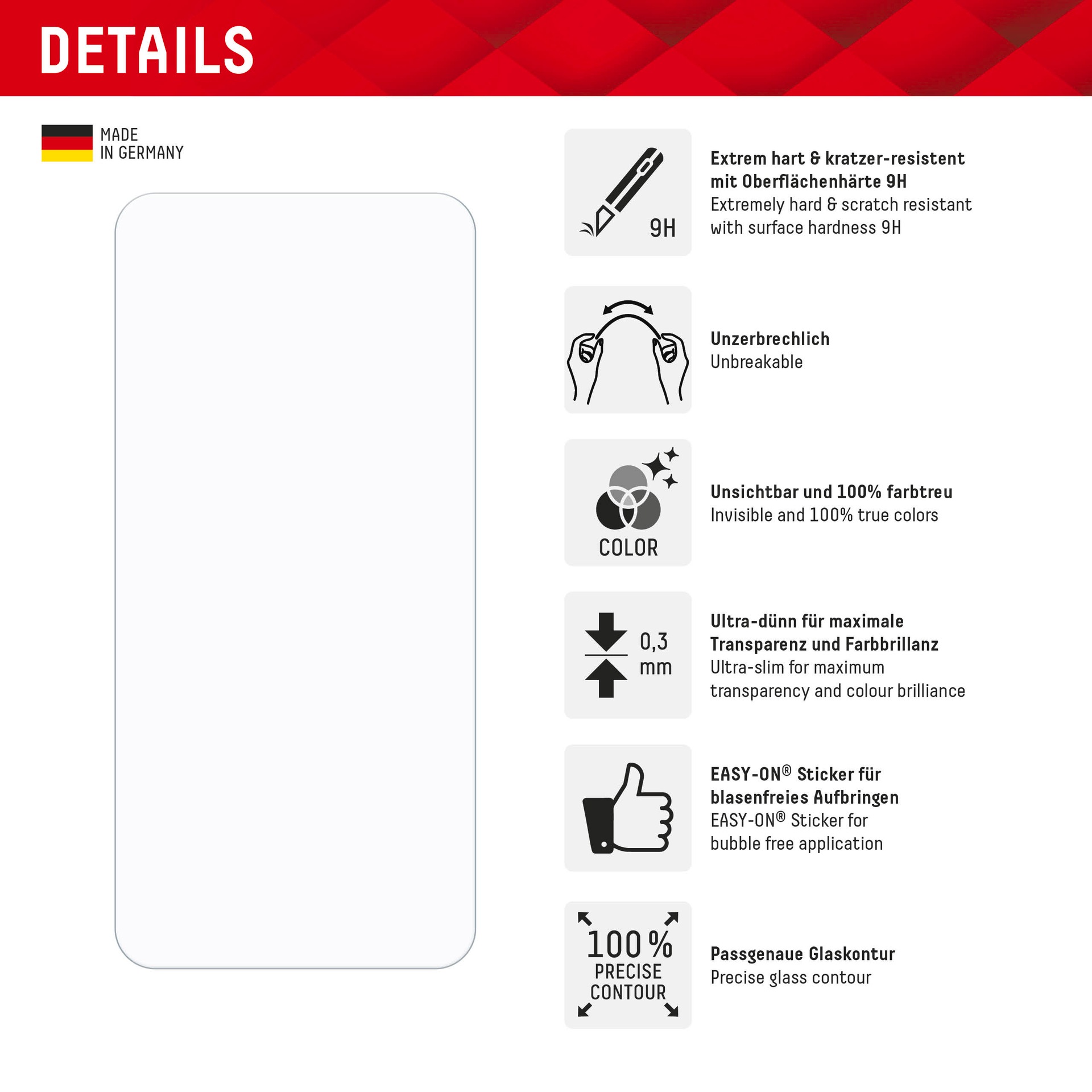 Displex Verre de protection d'écran »Smart Glass Screen Protection - ultra-dünn, unzerbrechlich, unsichtbar« für Samsung Galaxy A56 Displayschutzfolie, Schutzfolie, Bildschirmschutz, kratz- & stossfest