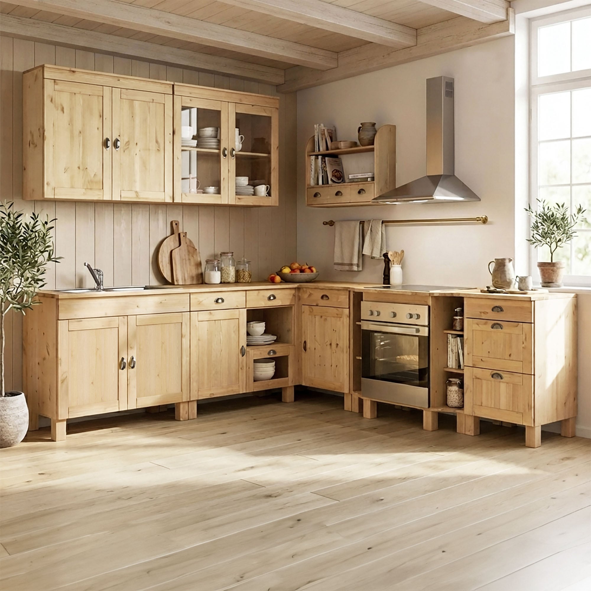 Home affaire Armoire basse »Oslo« 50 cm de large, en 2 profondeurs, avec plan de travail de 23 mm, 3 tiroirs