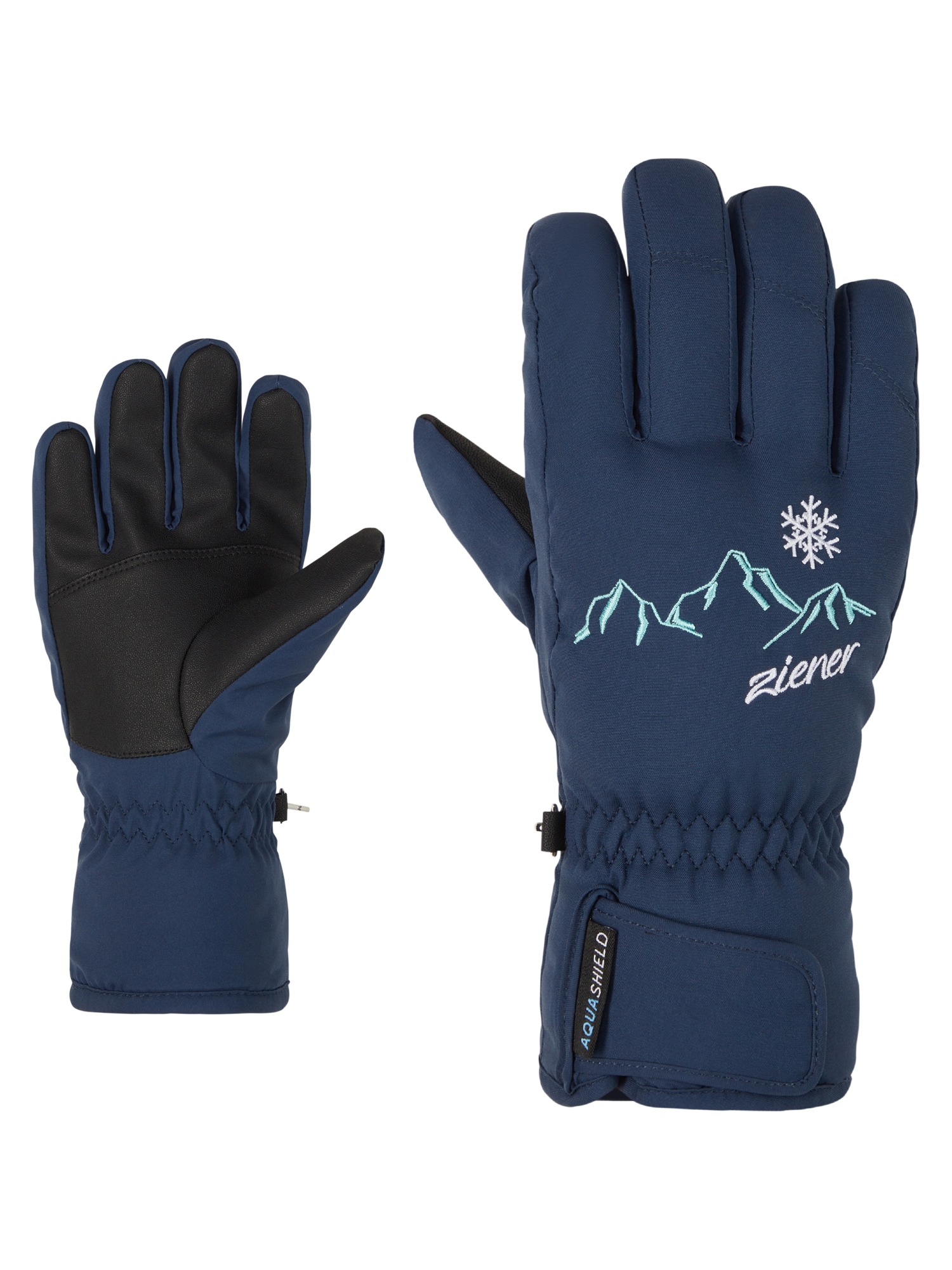 Ziener Gants de ski »LAILLA-Z AQUASHIELD® MÄDCHEN« imperméable, coupe-vent, respirant, chaud, brodé