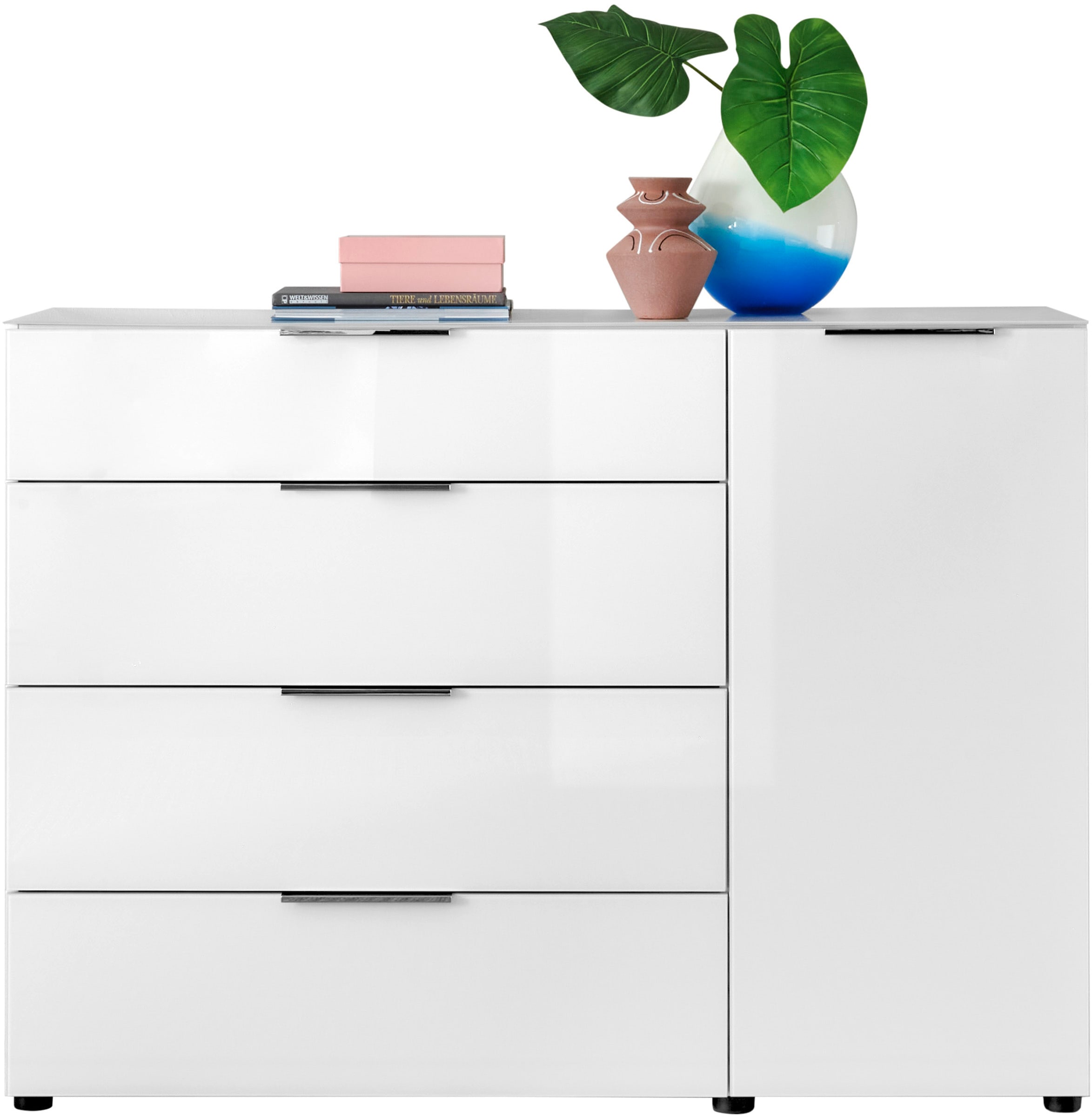 HBZ Kommode »Santorin, BxHxT 135x99x40 cm« 1 Stk. tlg. Breite 135cm, Softclose für Türen und Schubkästen, Melaminbeschichtung