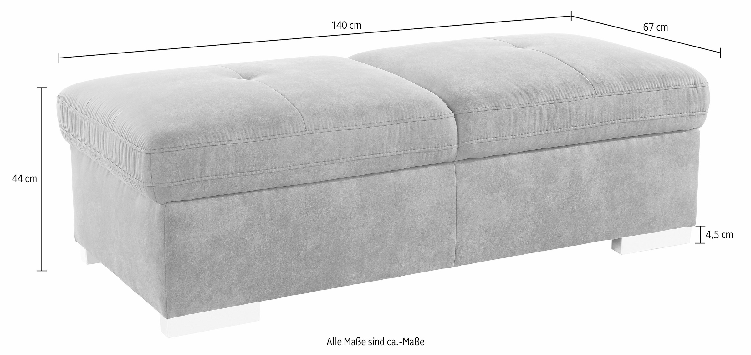 exxpo - sofa fashion Tabouret »Spring Bankhocker, guter Sitzkomfort und tolle Verarbeitungsdetails«