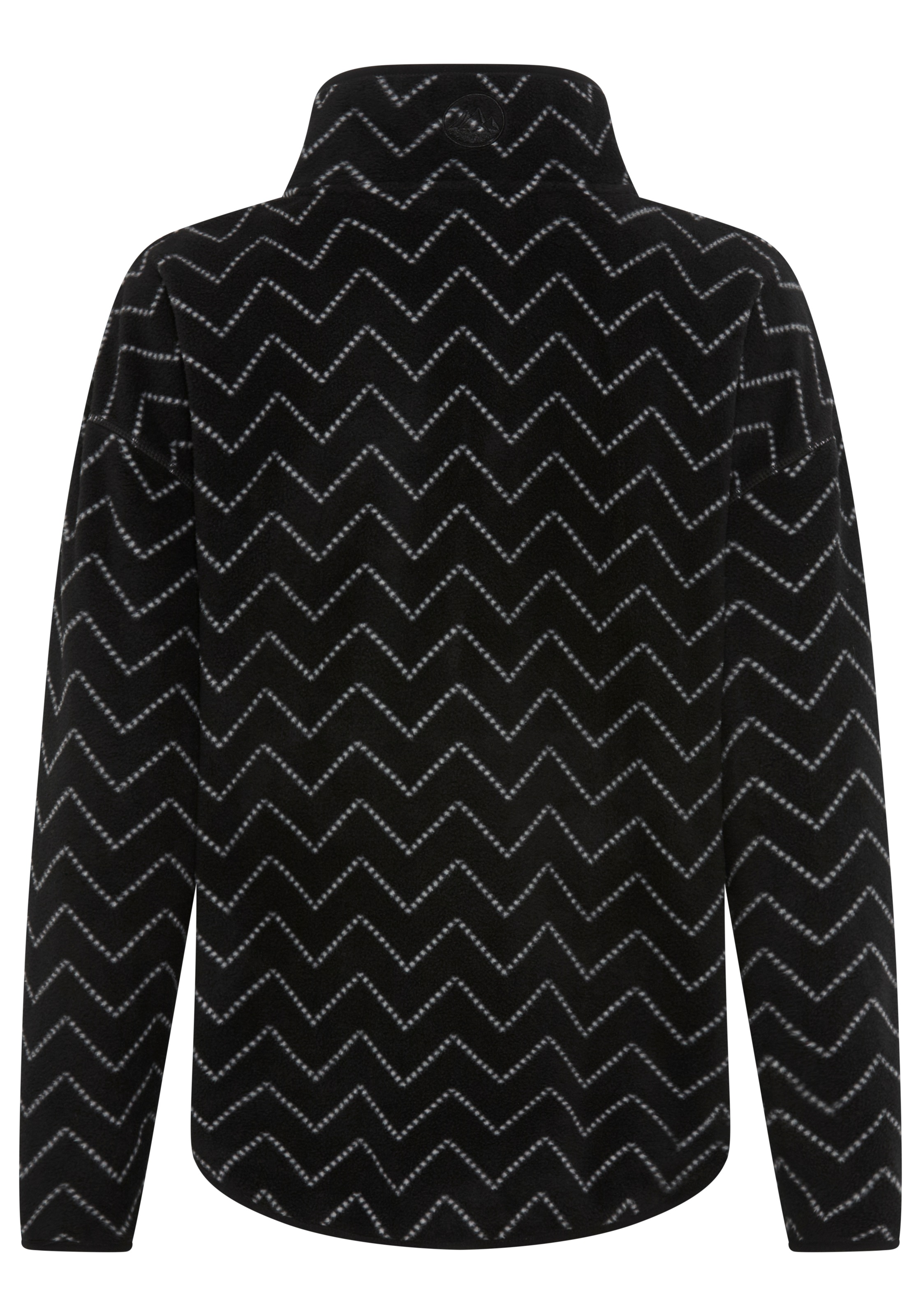 Polarino Fleecepullover mit Colourblocking-Optik,  mit Kängurutasche,  aus Fleecestoff