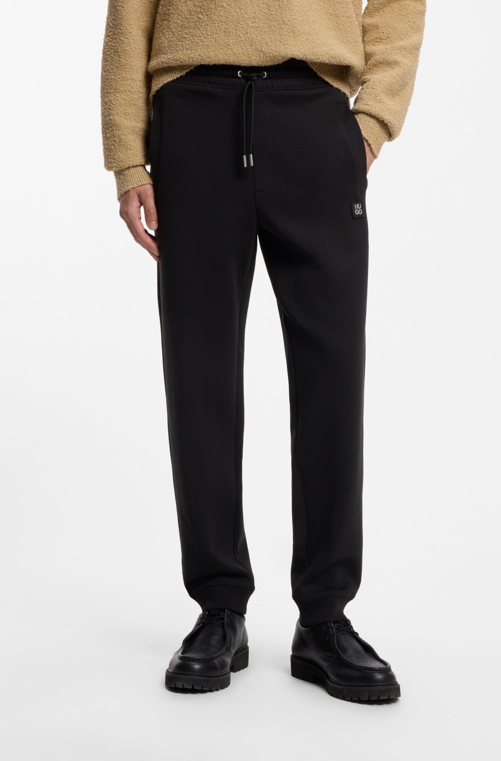 HUGO Pantalon sweat »Dimacs Metal Logo«  ceinture élastique avec cordon de serrage, coupe décontractée, mélange de coton