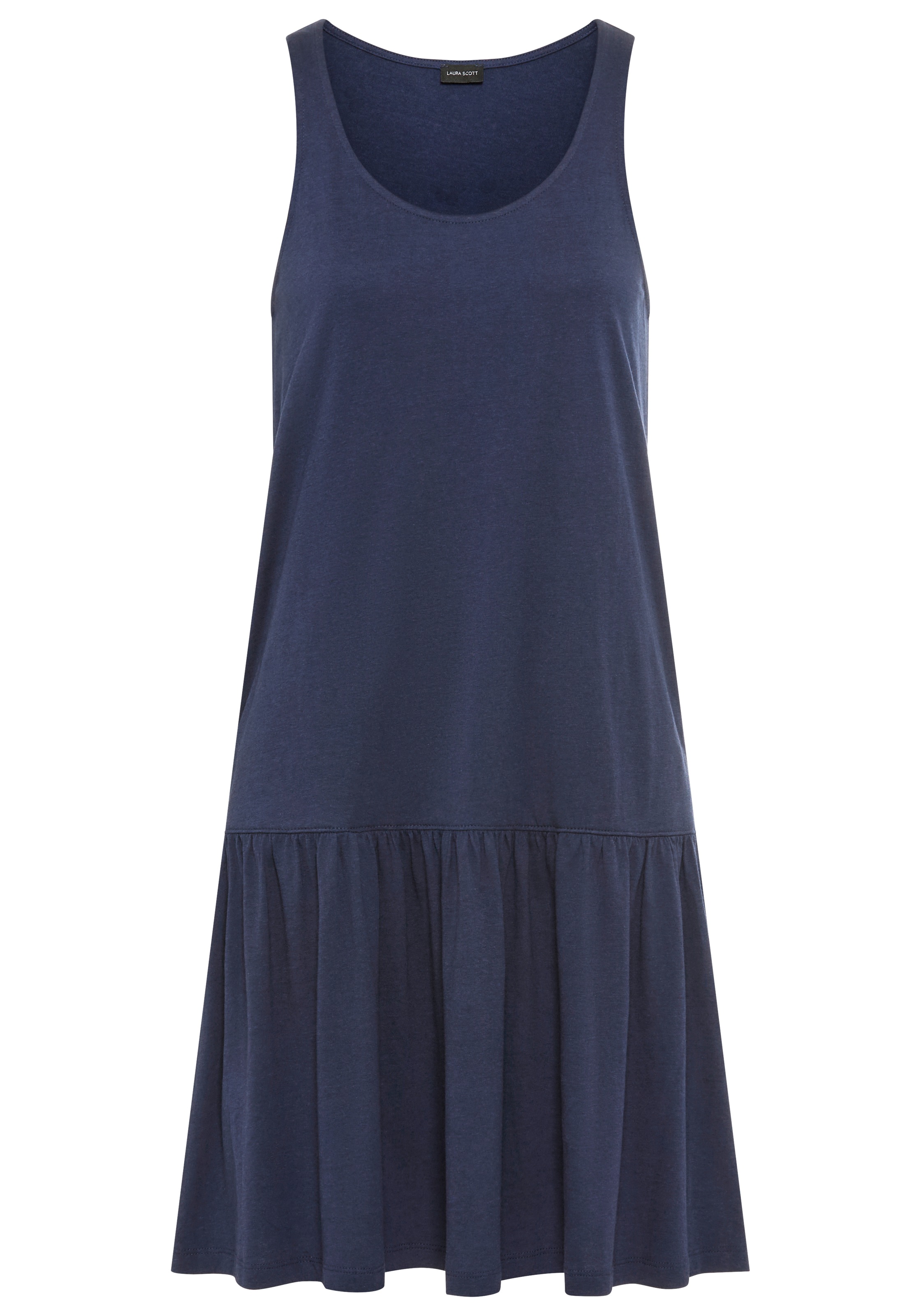 Laura Scott Sommerkleid Seitennahttaschen figurumspielende Passform, mit Rundhalsausschnitt und Tanktopträgern