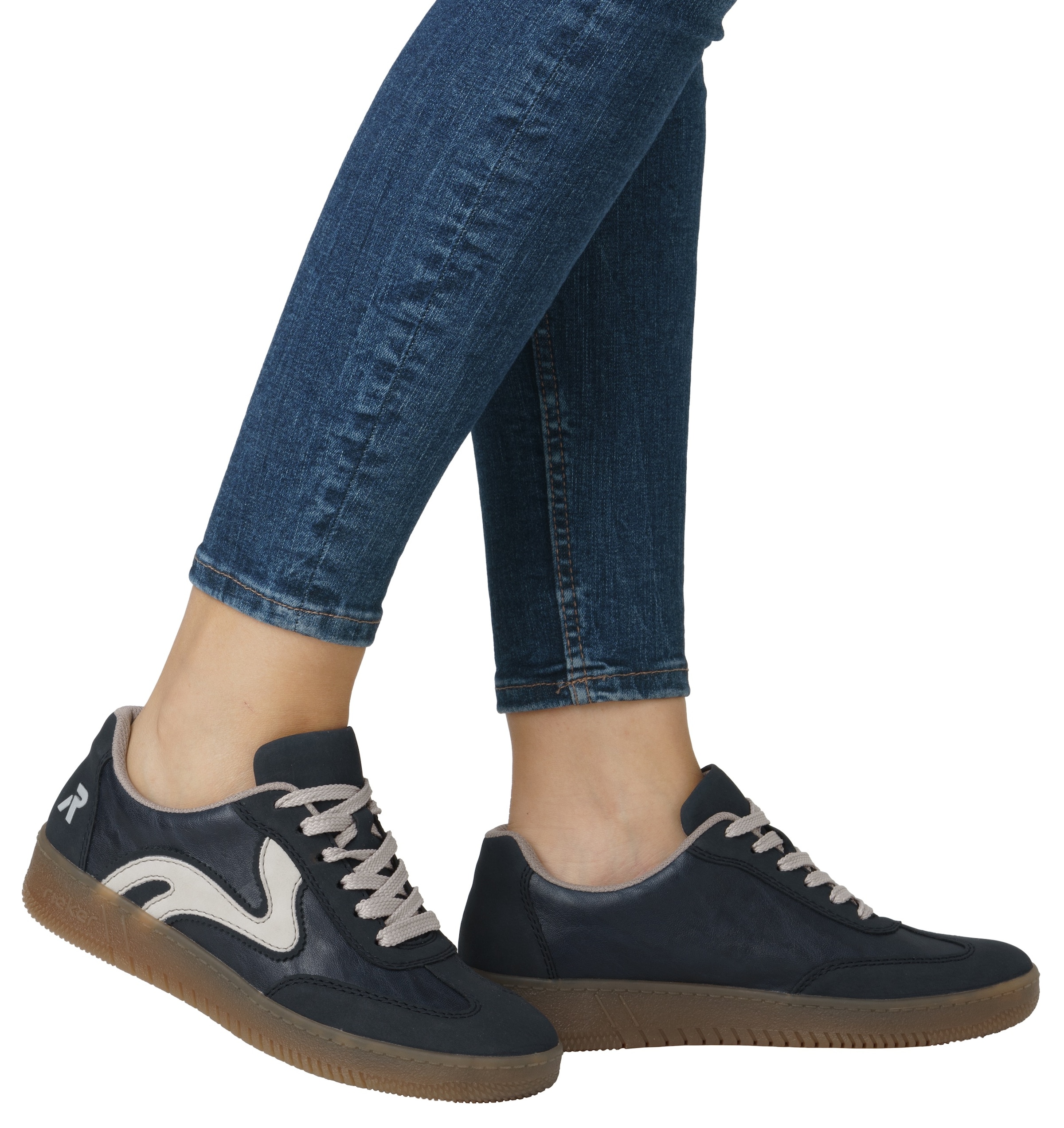 RIEKER Sport Plateausneaker  , Freizeitschuh, Halbschuh, Schnürschuh in veganer Verarbeitung