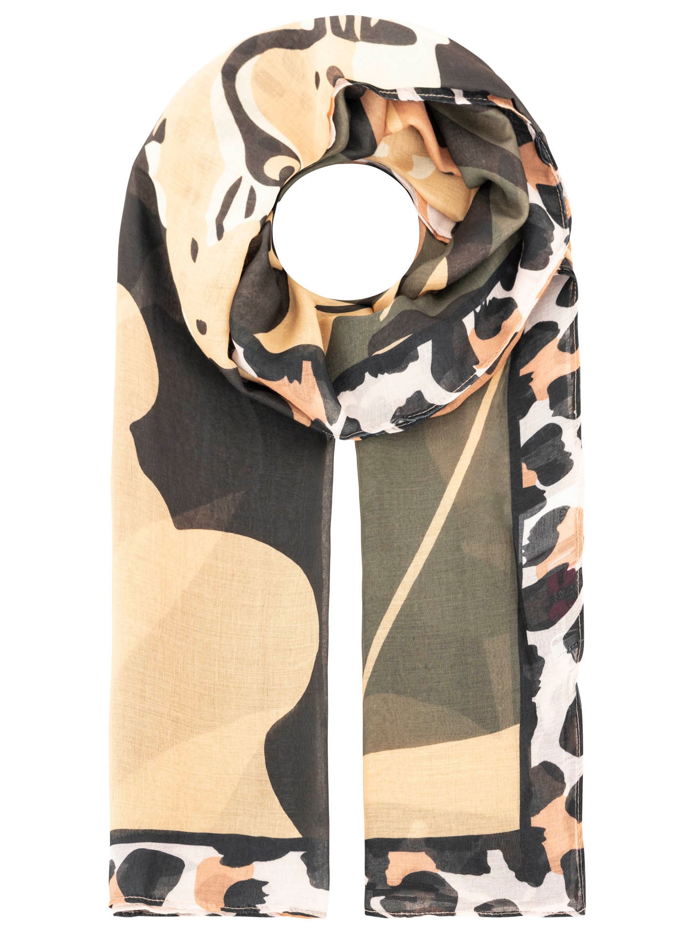 Zwillingsherz Écharpe »"Leopard"« transparent, Leomuster