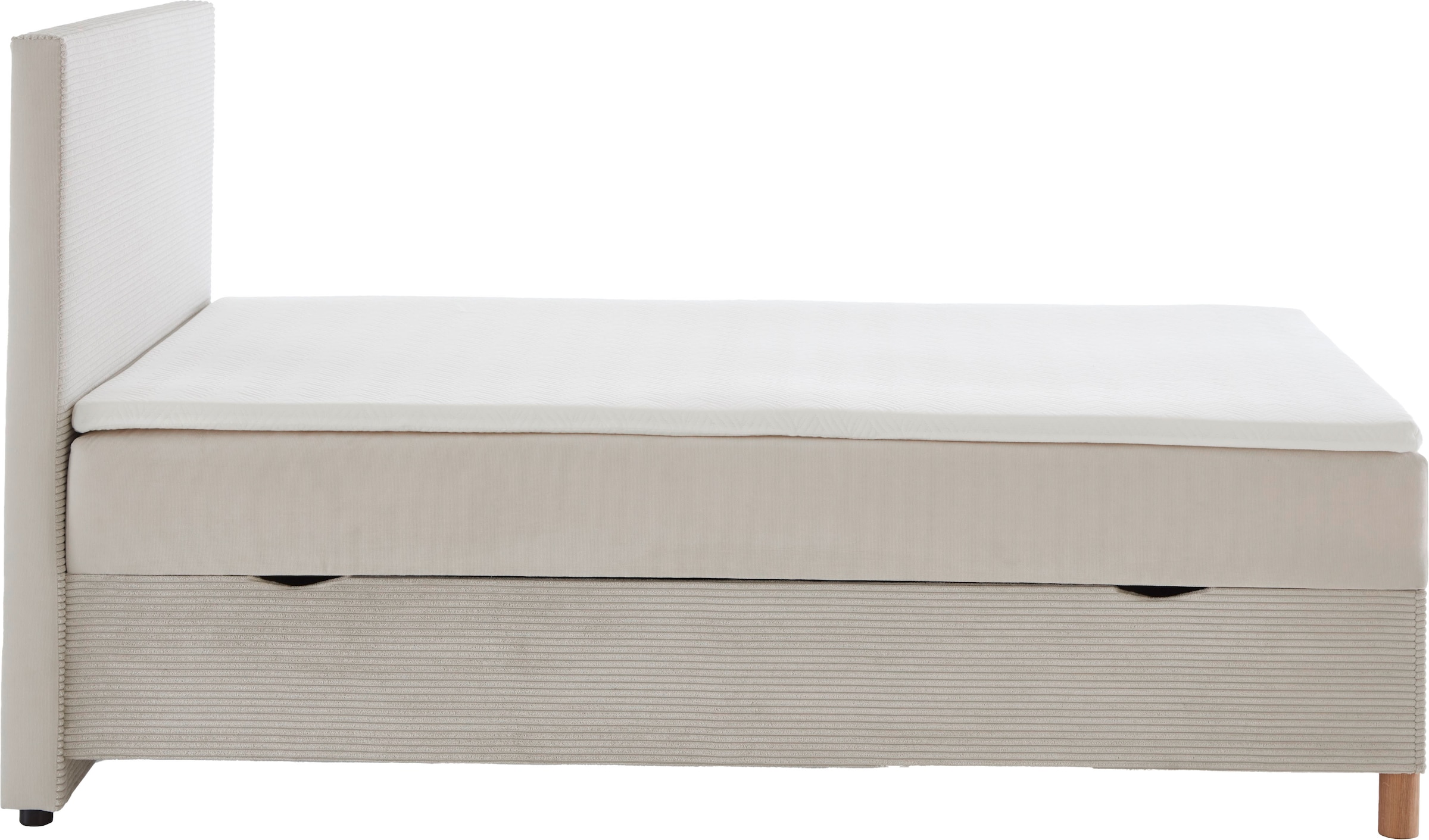 meise.möbel Boxbett »Korsika inkl. Bettkasten, mit Cord-Stoff bezogen«