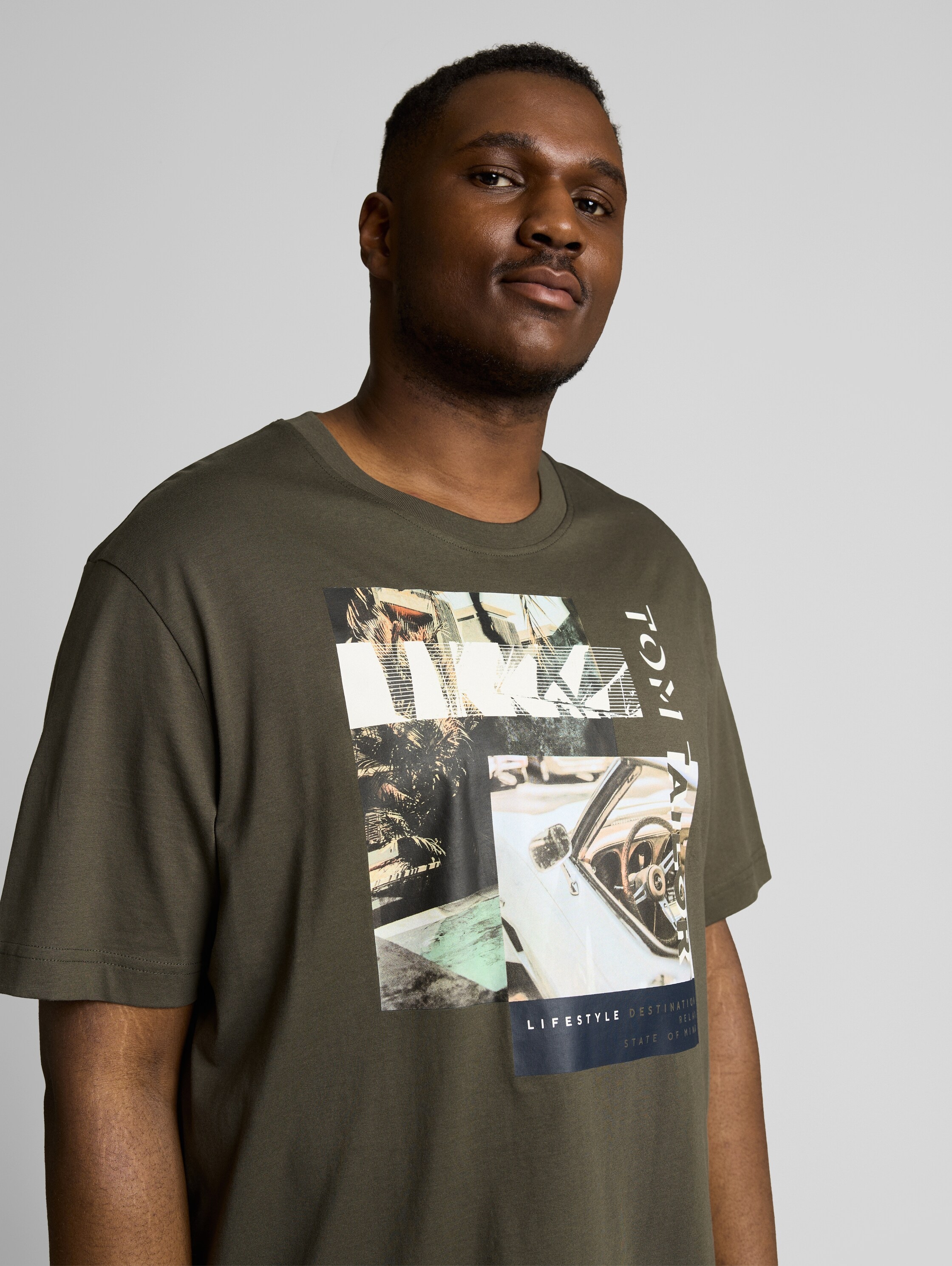 TOM TAILOR PLUS Kurzarmshirt mit Frontprint - Grosse Ggrössen