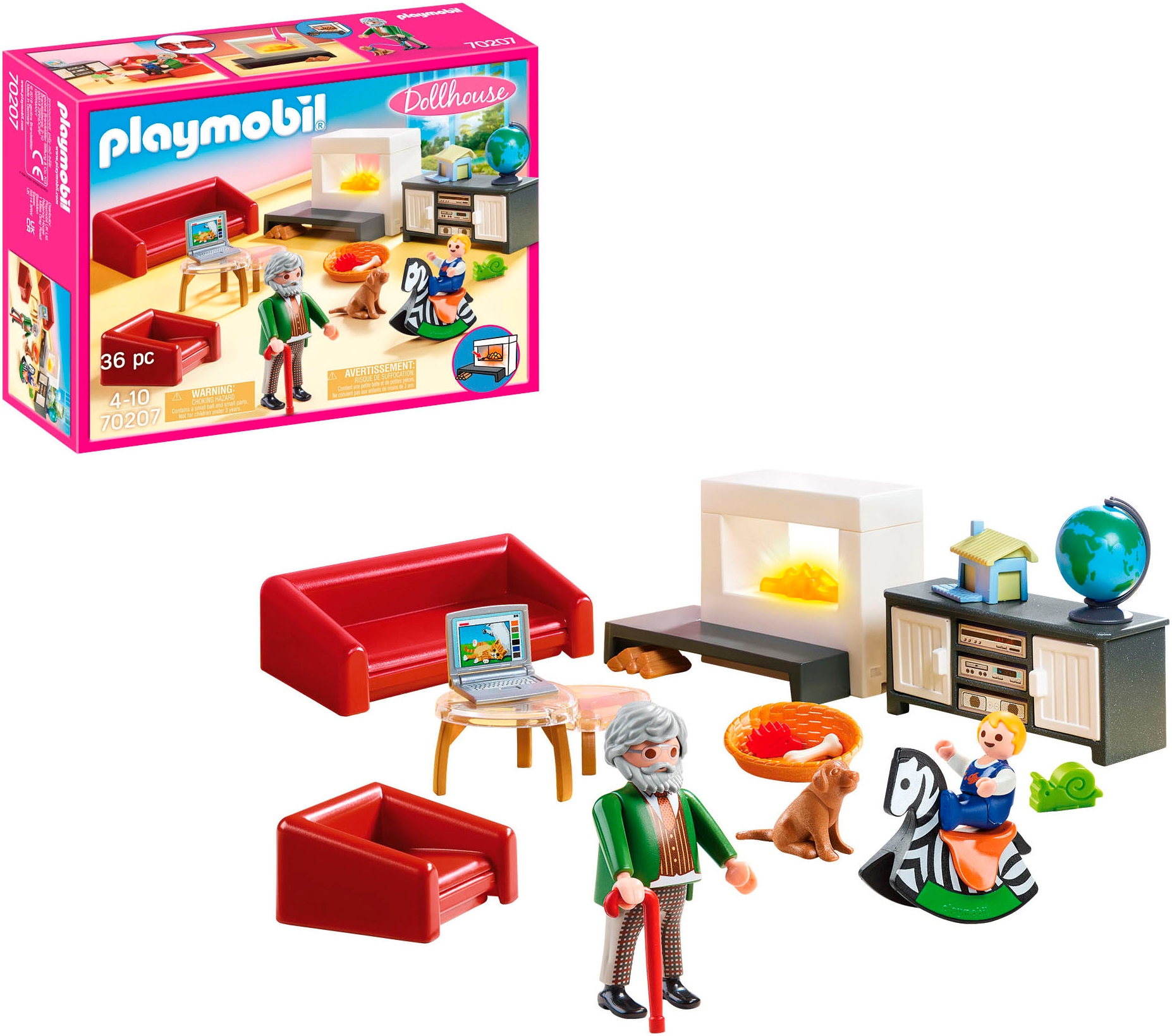 Playmobil® Jeu de construction »Gemütliches Wohnzimmer (70207), Dollhouse« Made in Germany