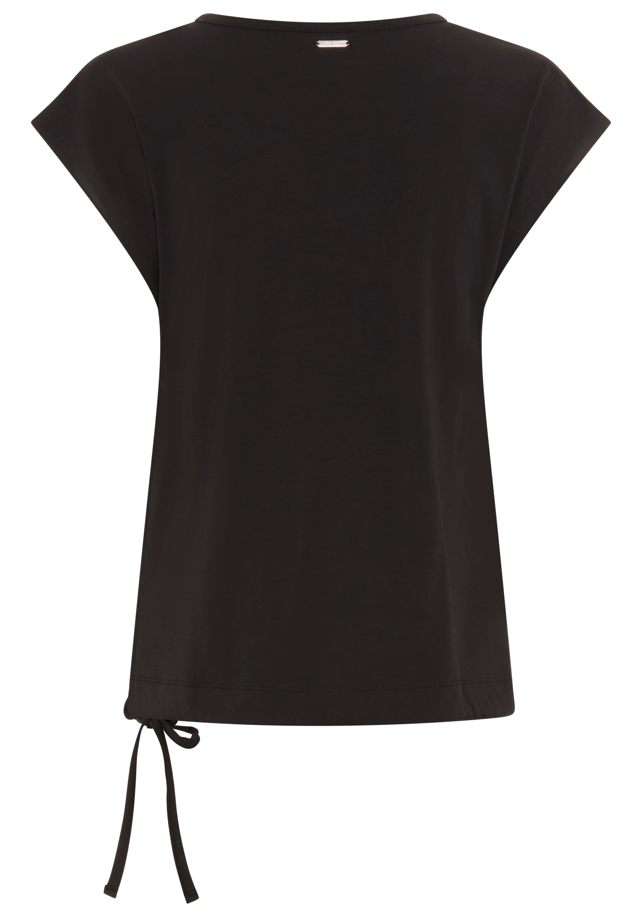 Laura Scott T-shirt en V mit Glitzersteinen und Tunnelzug