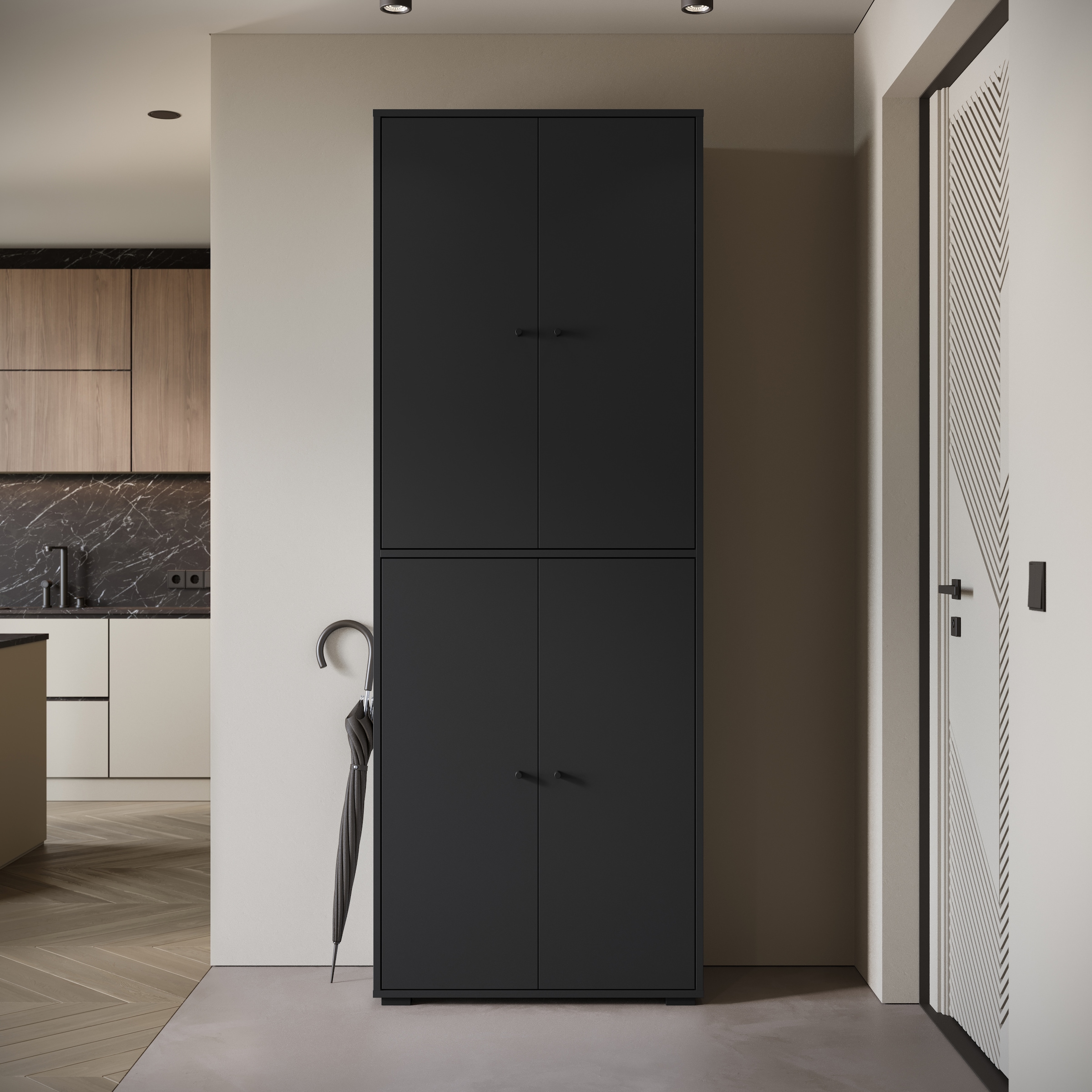 Home affaire Armoire à chaussures »Schuhkommode Dino« armoire de couloir avec étagères réglables, LxHxP : 70 × 190 × 33 cm