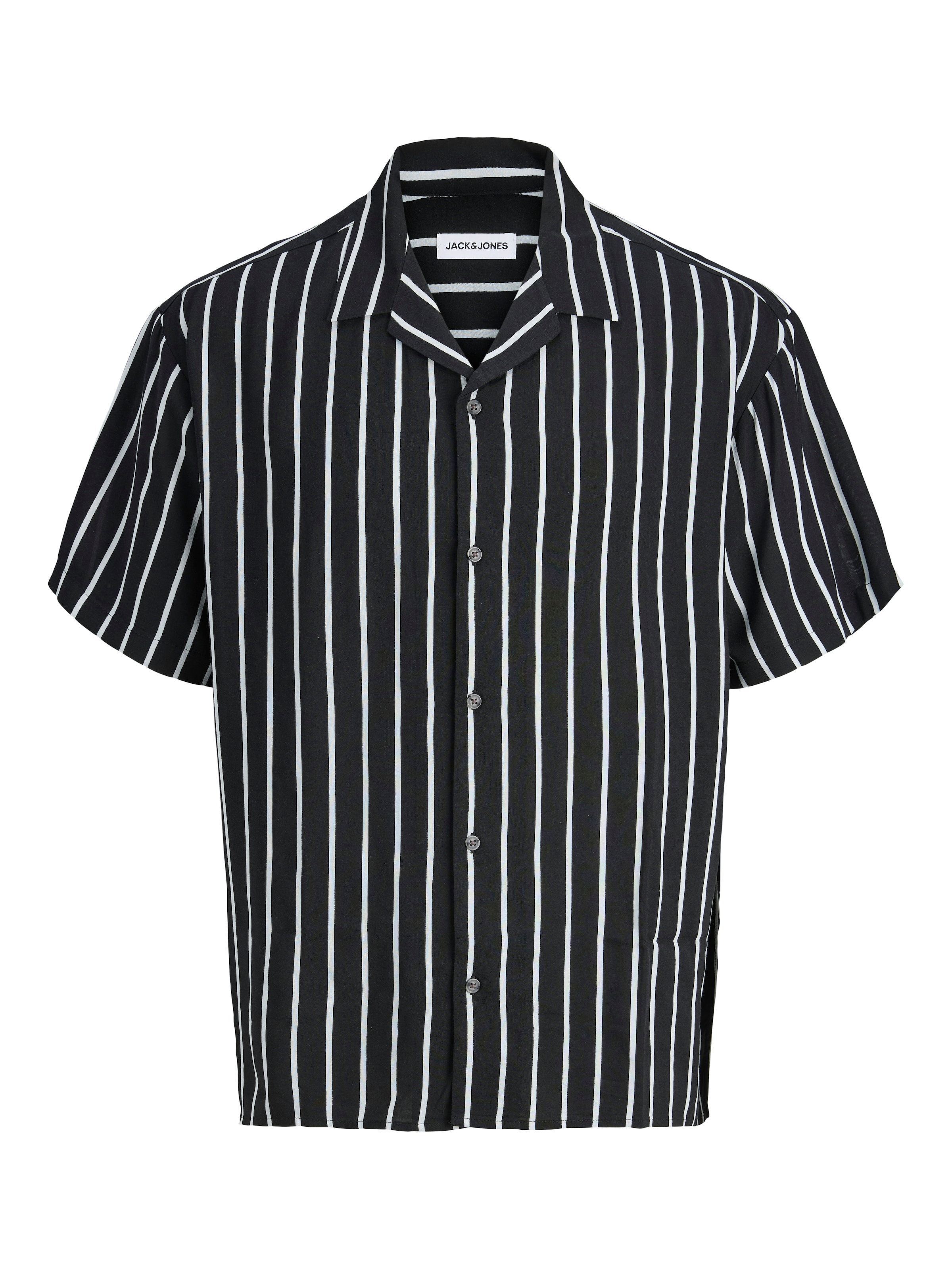 Jack & Jones PlusSize Kurzarmhemd »JJEJEFF RESORT STRIPE SHIRT SS PLS« Viskose, loose fit