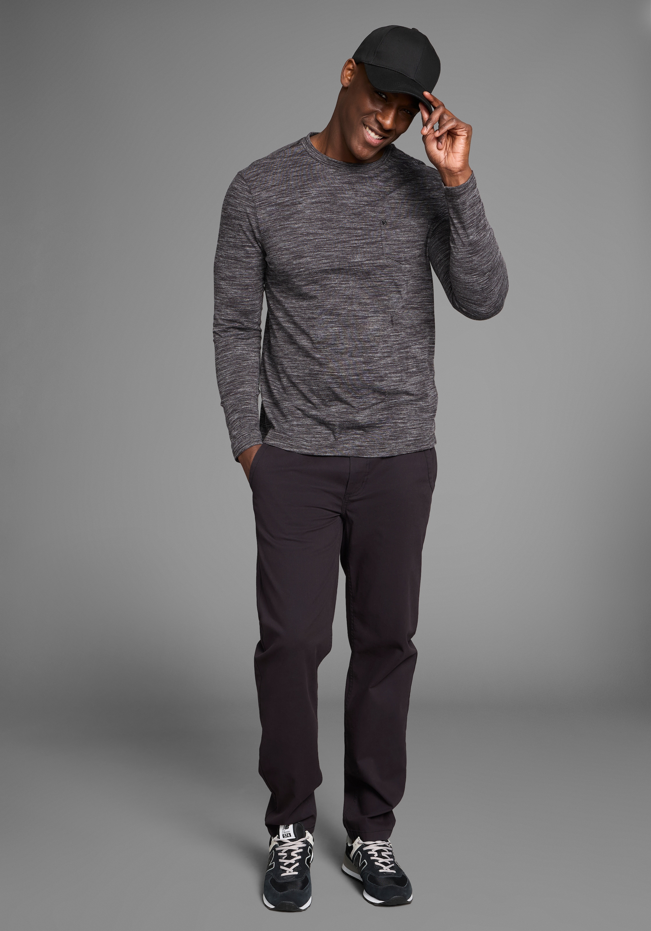 Bruno Banani Langarmshirt Langarmshirt in schmaler Passform