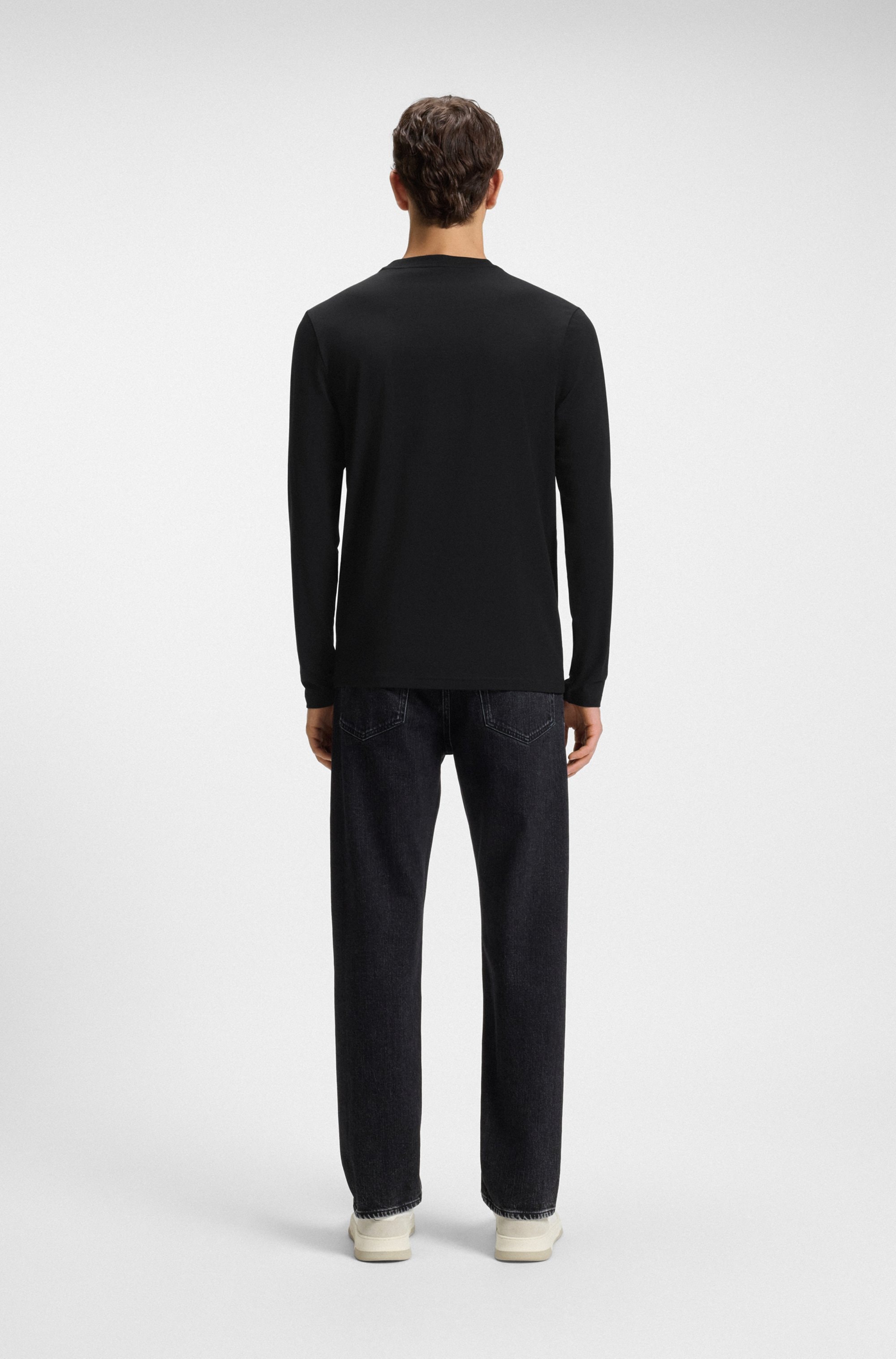 BOSS ORANGE T-shirt à manches longues »TChark« mit Logo-Schriftzug