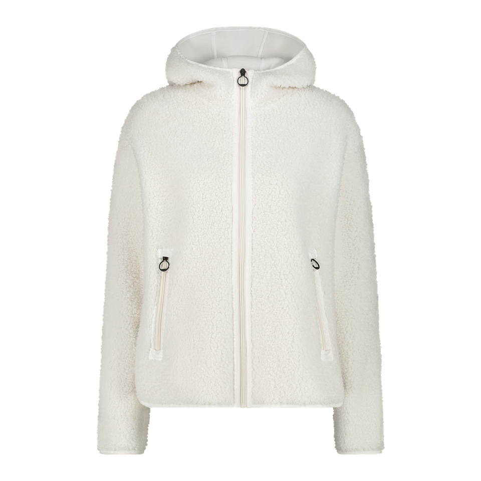 CMP Veste à capuche en peluche avec fermeture éclair, léger, respirant, longueur normale