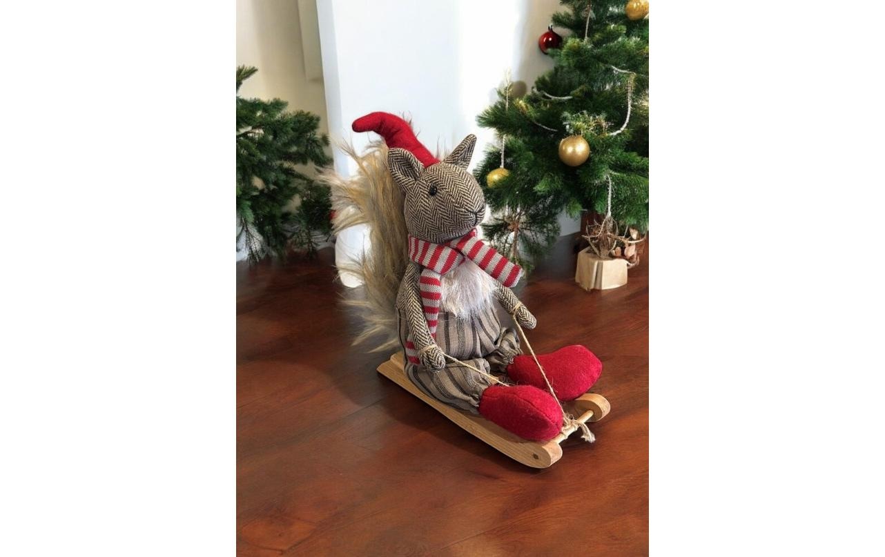   Figurine de Noël »Dameco Eichhörnchen auf Schlitten«