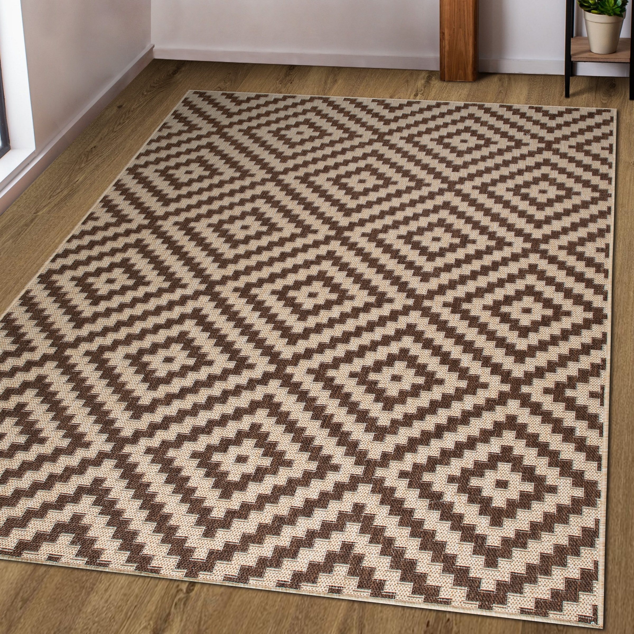 my home Teppich »Cordoba auch als Läufer erhältlich« rechteckig 3 mm Höhe In- und Outdoor geeignet, Sisal-Optik, Wetterfest & UV-beständig, Boho