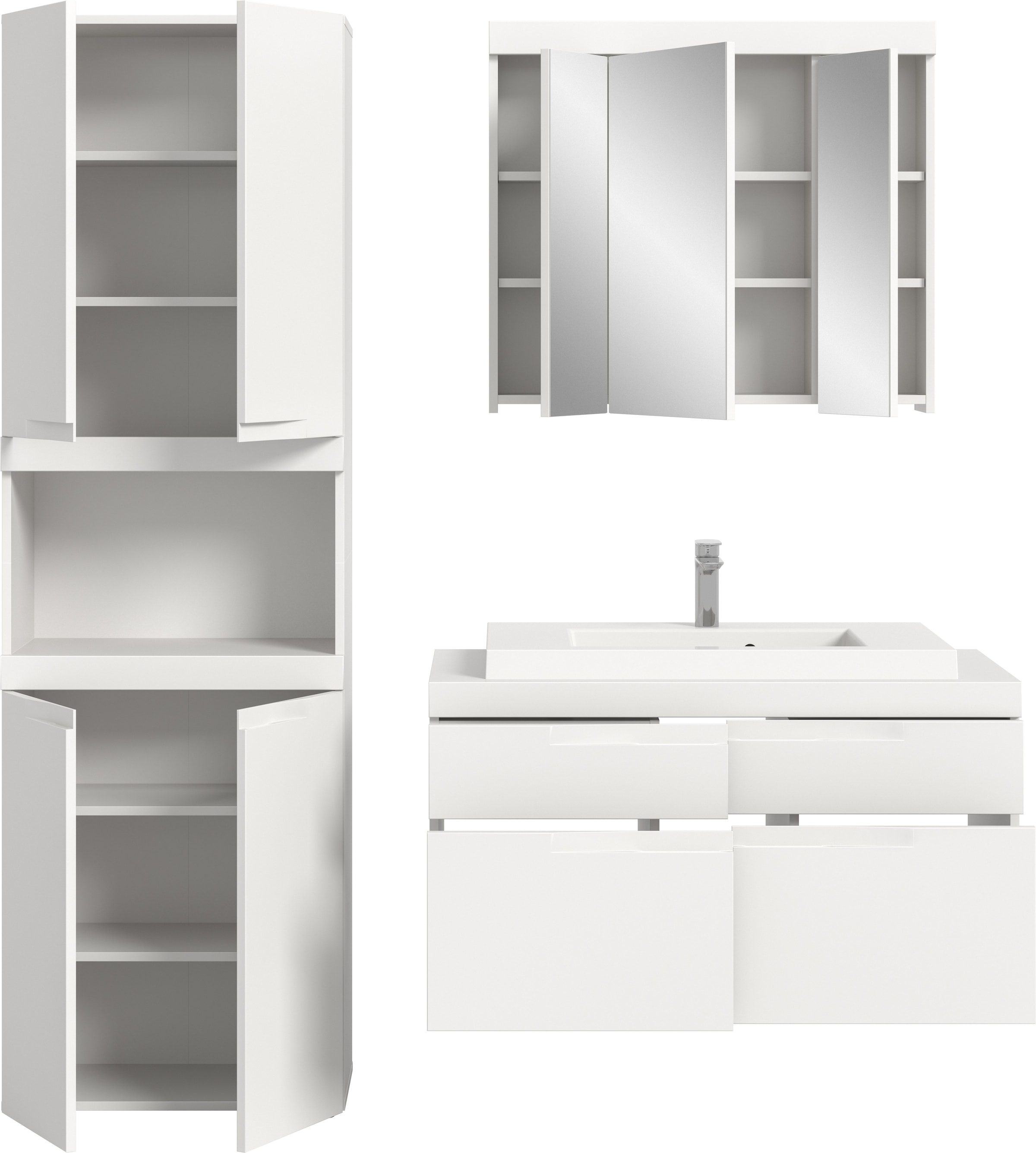 GOODproduct Badmöbel-Set »MAOI, 3-teilige Badkombination, hochwertige MDF Front«