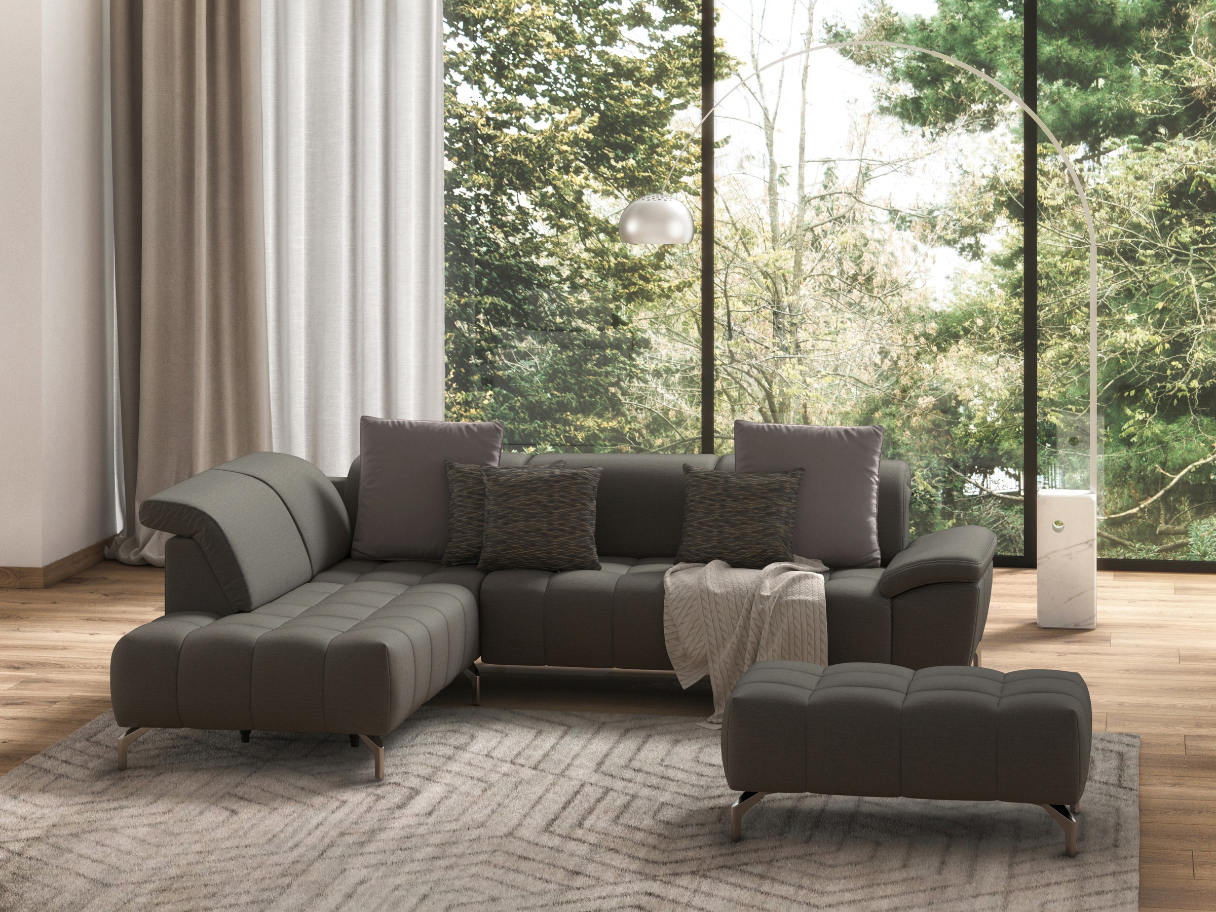 sit&more Hocker »Cool« mit silberfarbenen Füssen