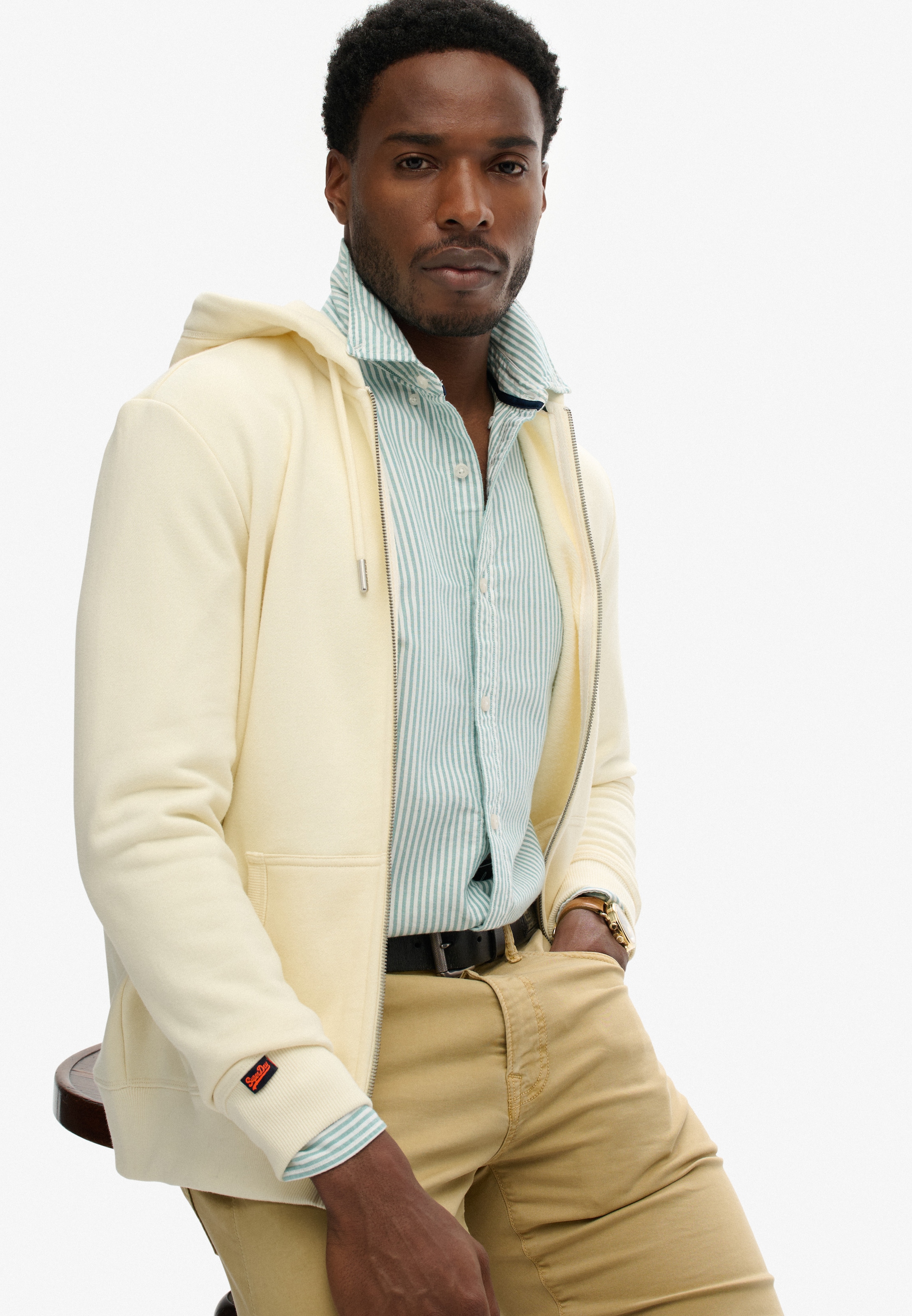 Superdry Sweat à capuche »ESSENTIAL LOGO ZIP HOODIE HB« Baumwollmischung, slim fit