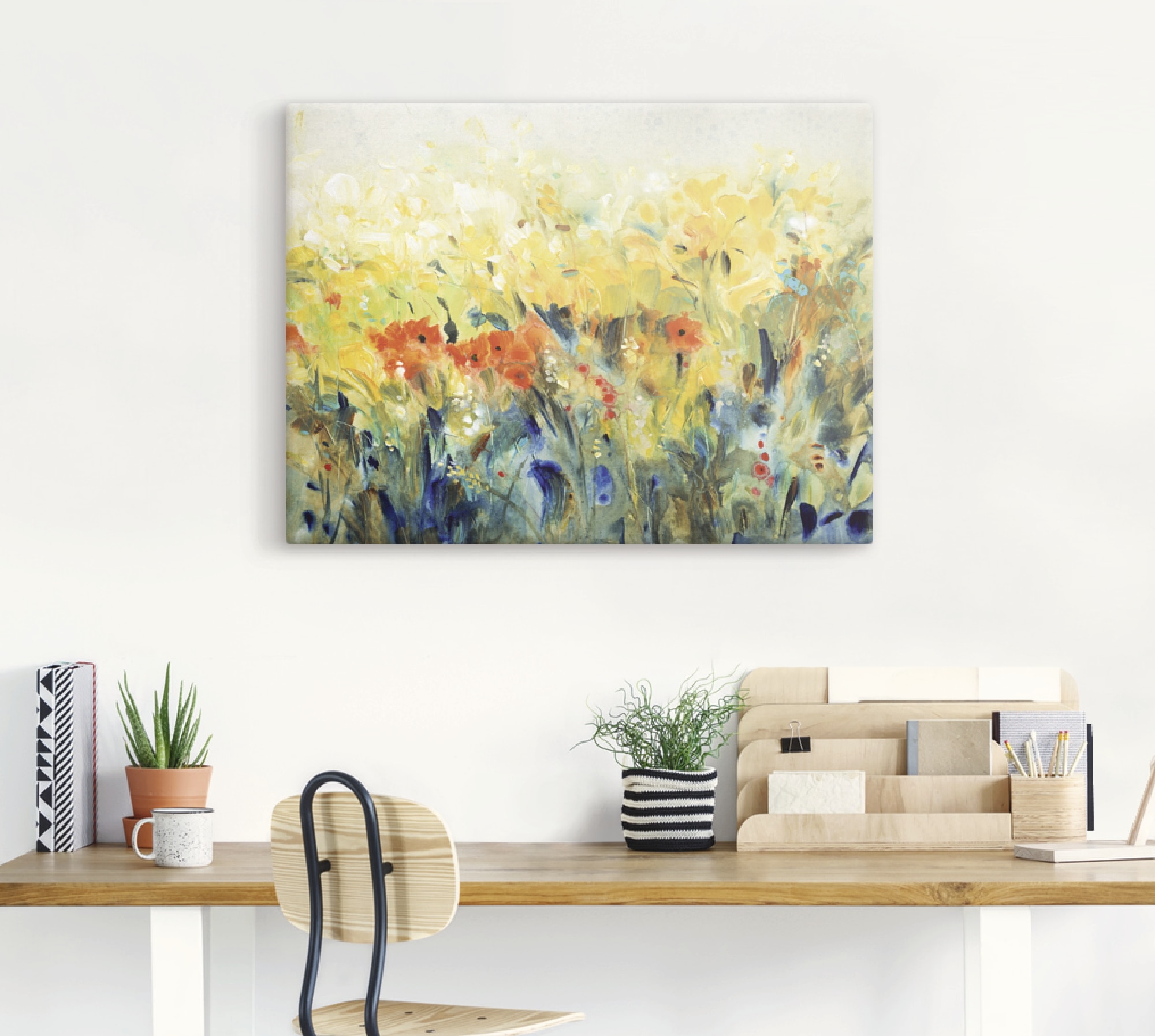 Artland Tableau sur toile »Schwingende Blumen II« 1 cuis tlg. auf Holzrahmen gespannt