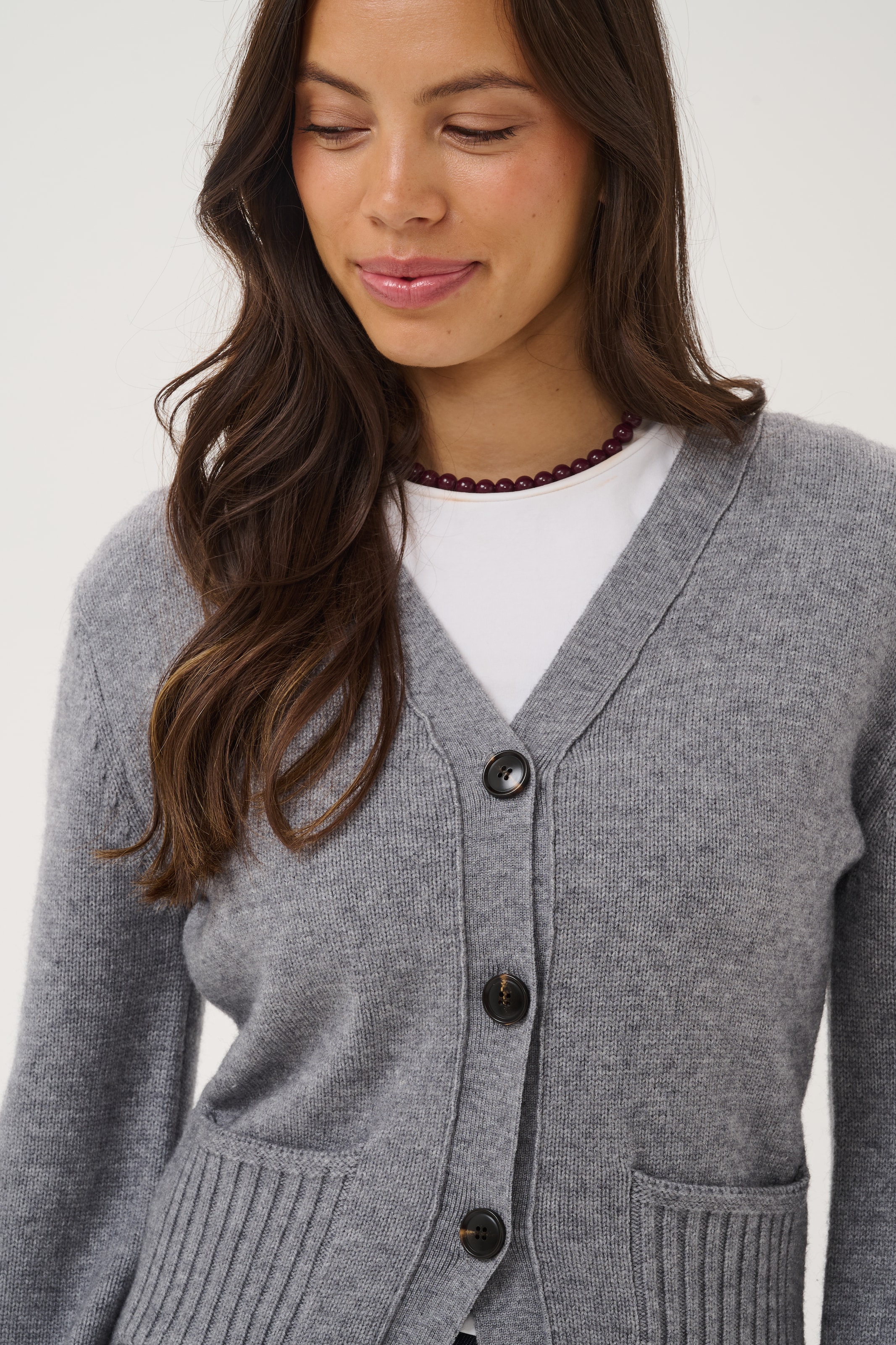 Saint Tropez Veste en tricot »TheresaSZ Cardigan« Mélange de matières, coupe ajustée