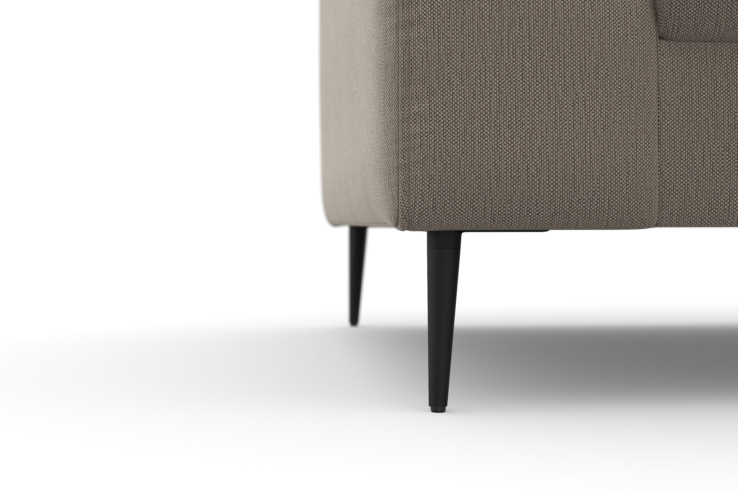 DOMO collection Ecksofa »Modica kompakt und elegant, Breite 244, L-Form« Auch in Cord, Fusshöhe passend für gängige Saugroboter!