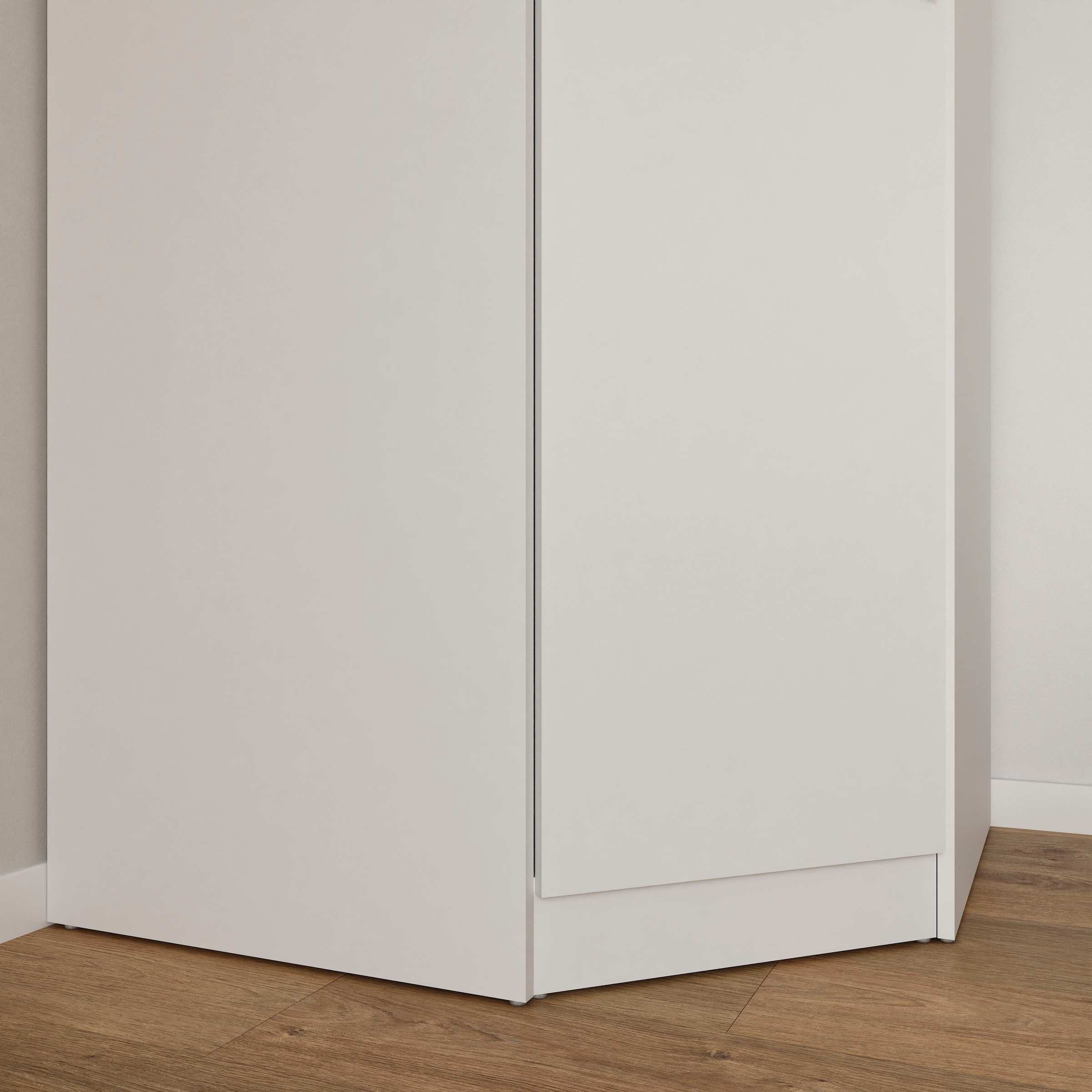 FORTE Eckkleiderschrank »Kleiderschrank, perfekte Ecklösung, einfache Montage« B/H/T 80,4/181/80,4, perfekte Ecklösung, FSC