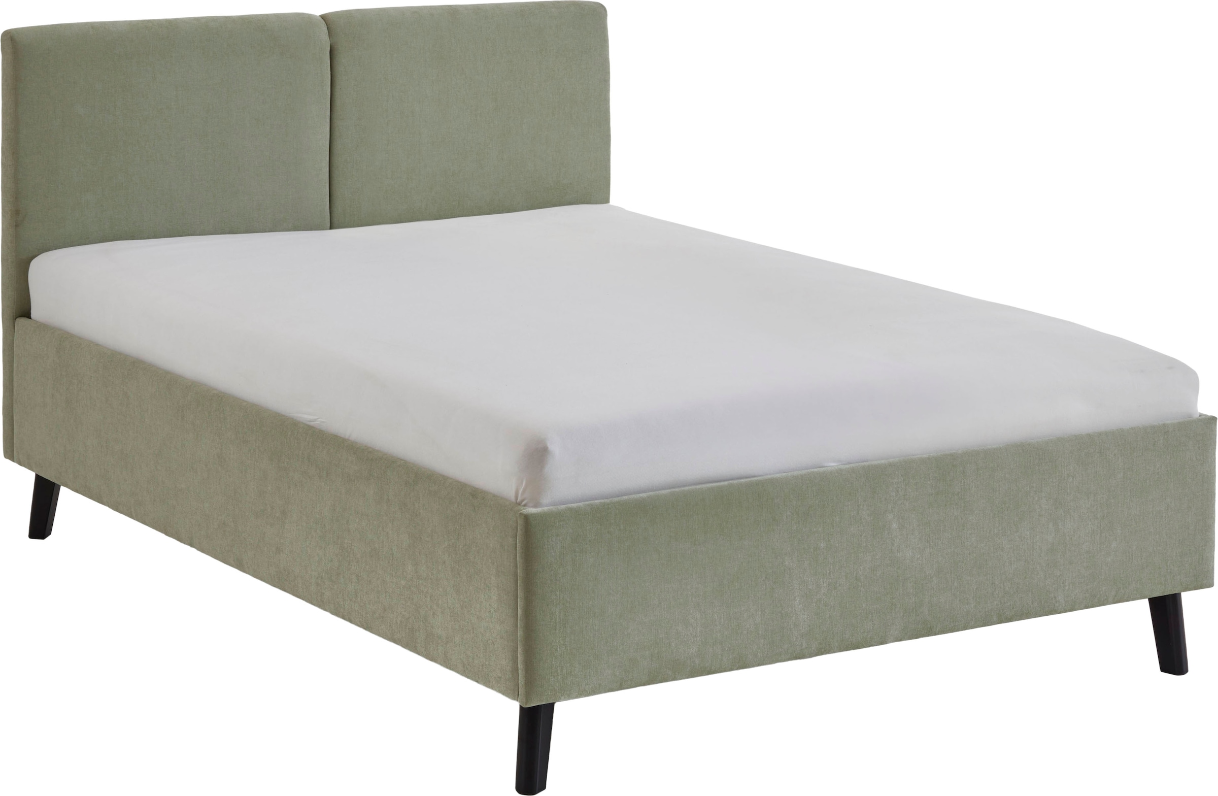 meise.möbel Polsterbett »Piano, in verschiedene Farben und Breiten erhältlich« wahlweise mit schwarzem oder eichefarbigem Holzfuss