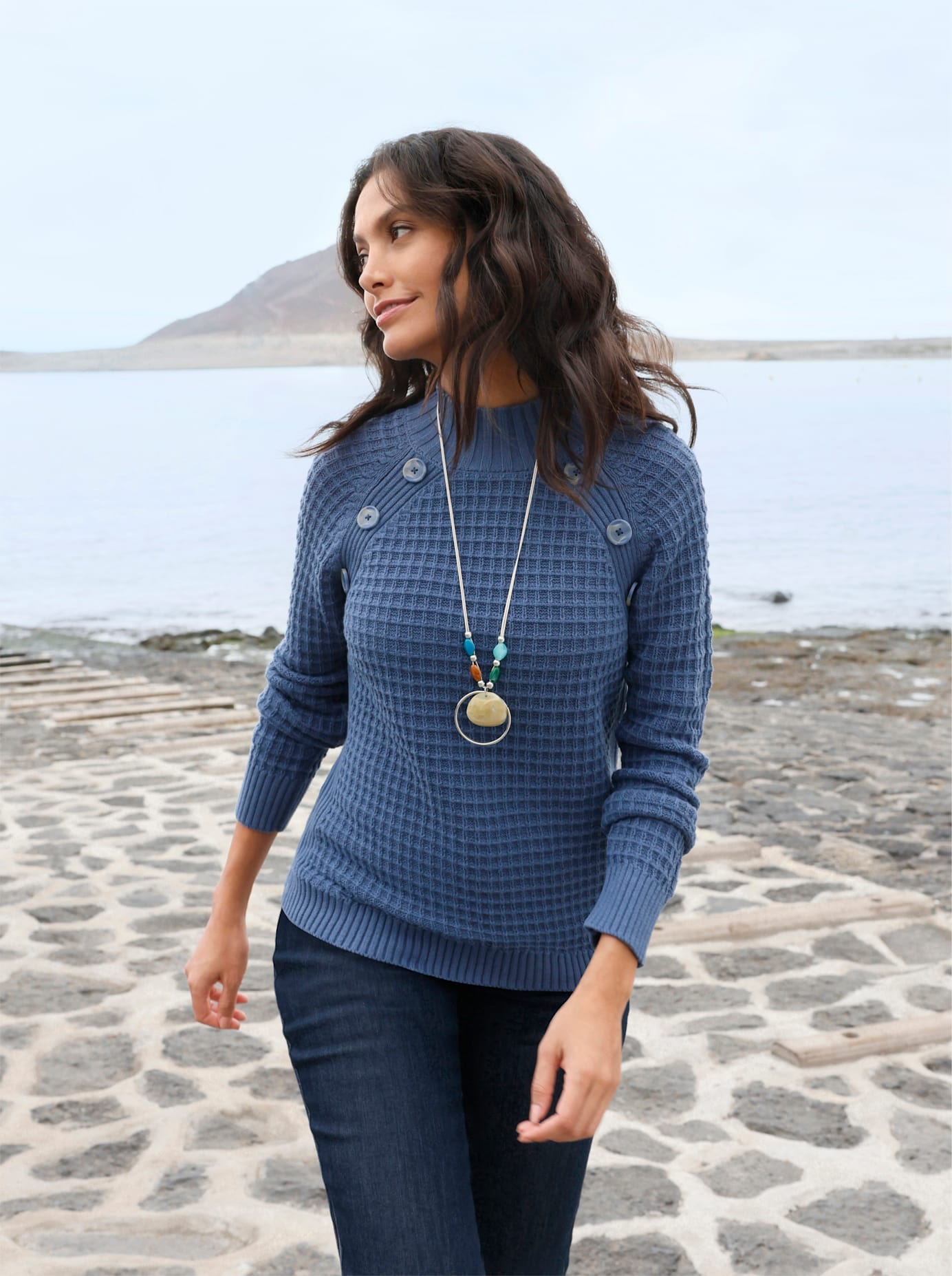 Casual Looks Pull à col montant »Stehkragen-Pullover«