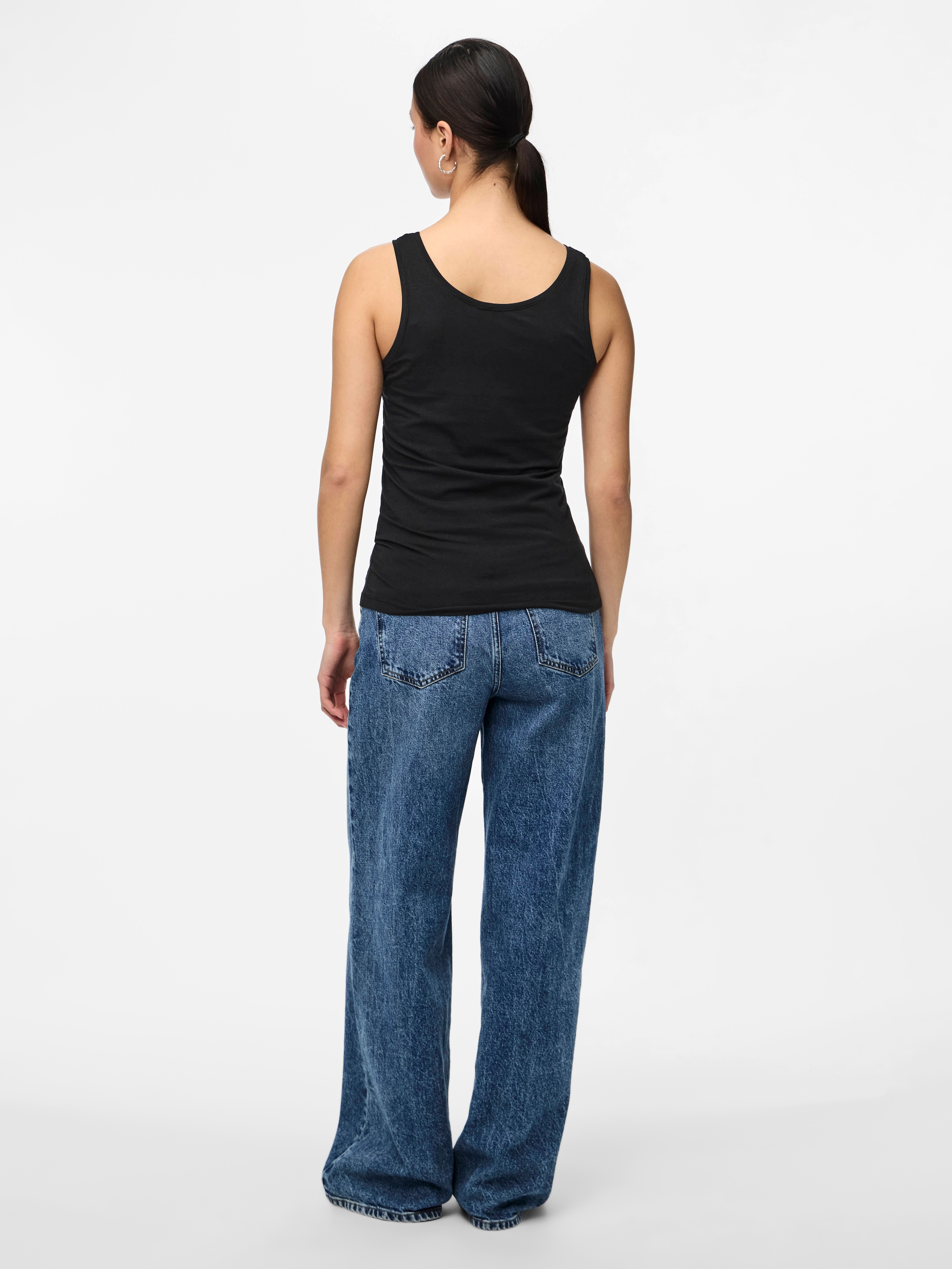 pieces Débardeur »PCSIRENE TANK TOP JRS NOOS« Mélange de coton, coupe slim