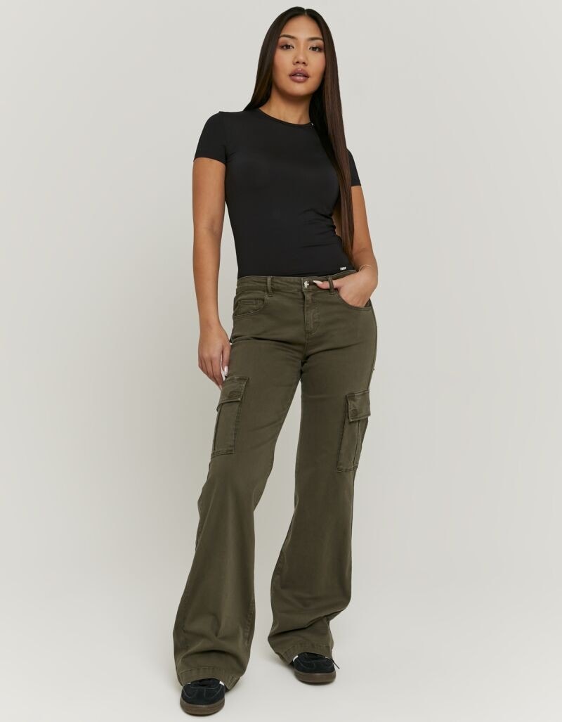 Tally Weijl Pantalon bootcut »SPACOWELLE«  Baumwollmischung, im Cargo-Stil mit seitlichen Taschen