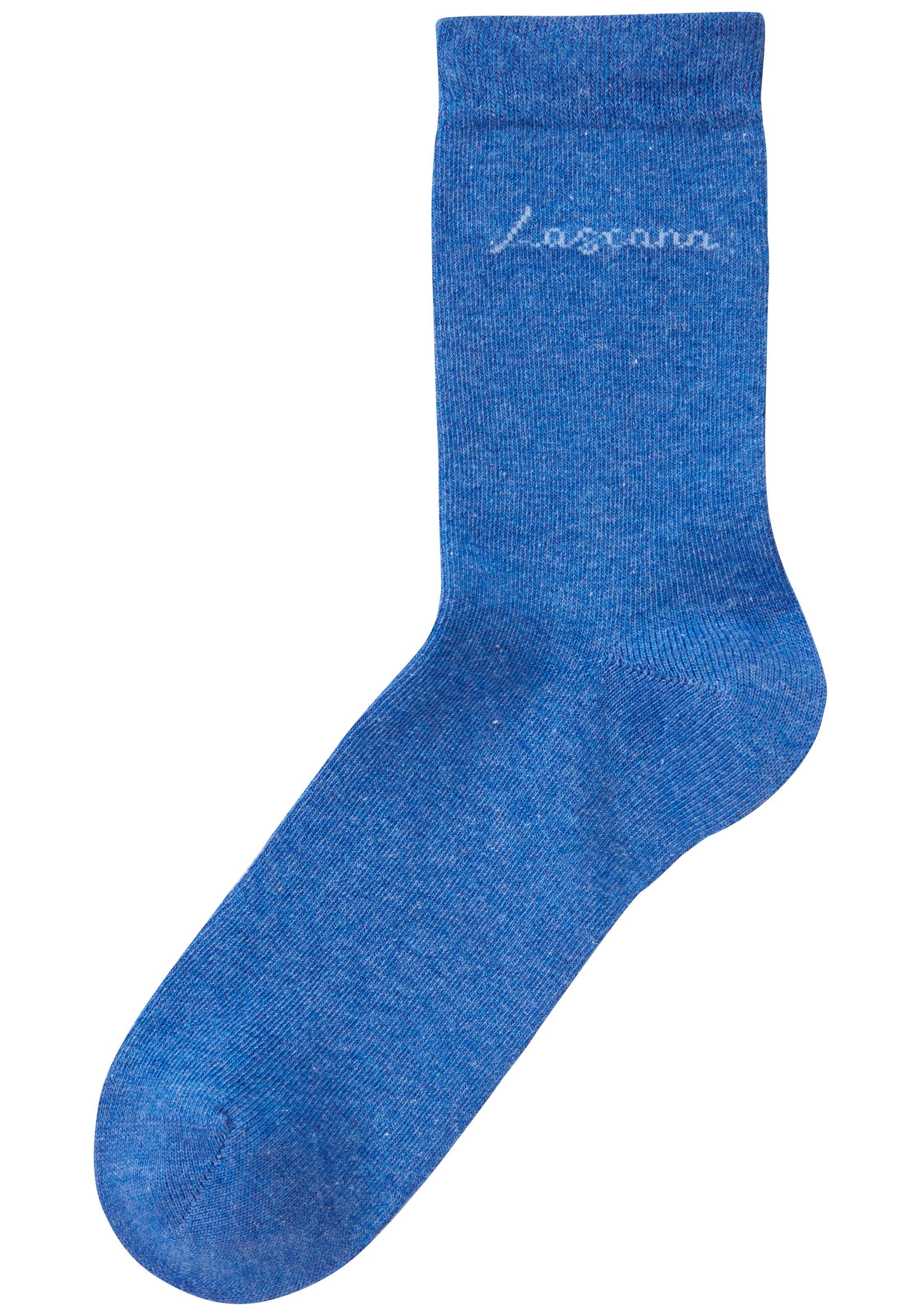 LASCANA Chaussettes basiques »für Damen mit eingestricktem Markenlogo« Boîte, 7 cuis tlg. dans une jolie boîte cadeau
