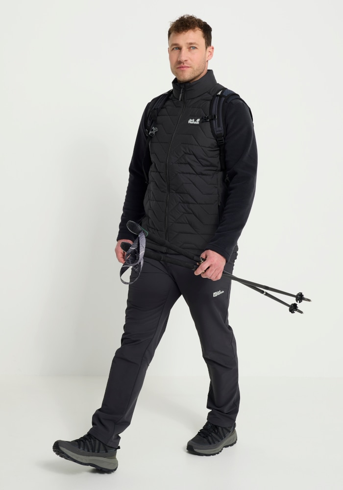 Jack Wolfskin Gilet fonctionnel »FLEXTREK INS VEST M« pour la randonnée, style sportif, en polyester, léger