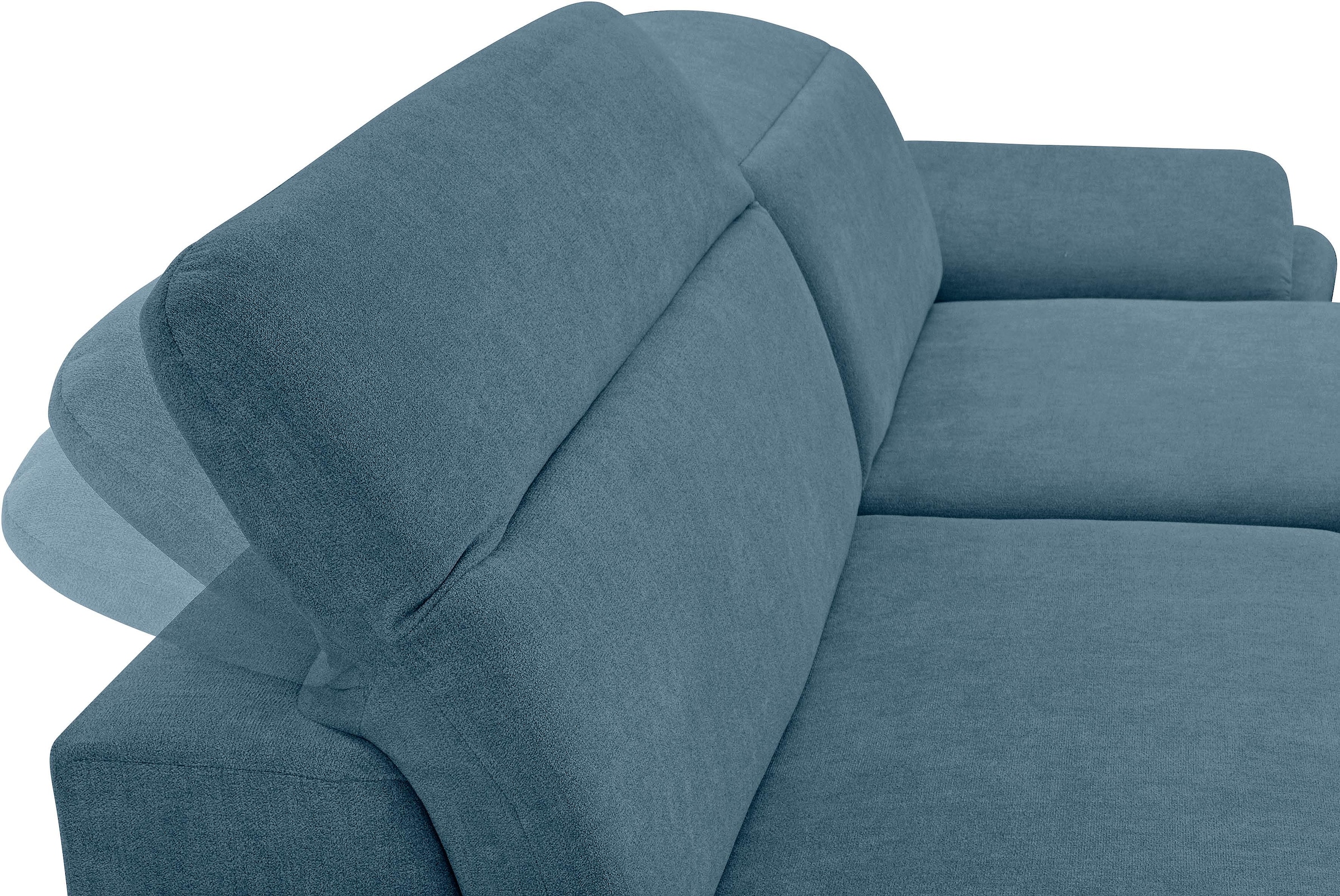 exxpo - sofa fashion Canapé d'angle »Kyoto, inkl. Kopfteil- und Armteilverstellung, hoher Sitzkomfort« wahlweise mit Bettfunktion und Bettkasten, hochwertige Bezüge, L-Form