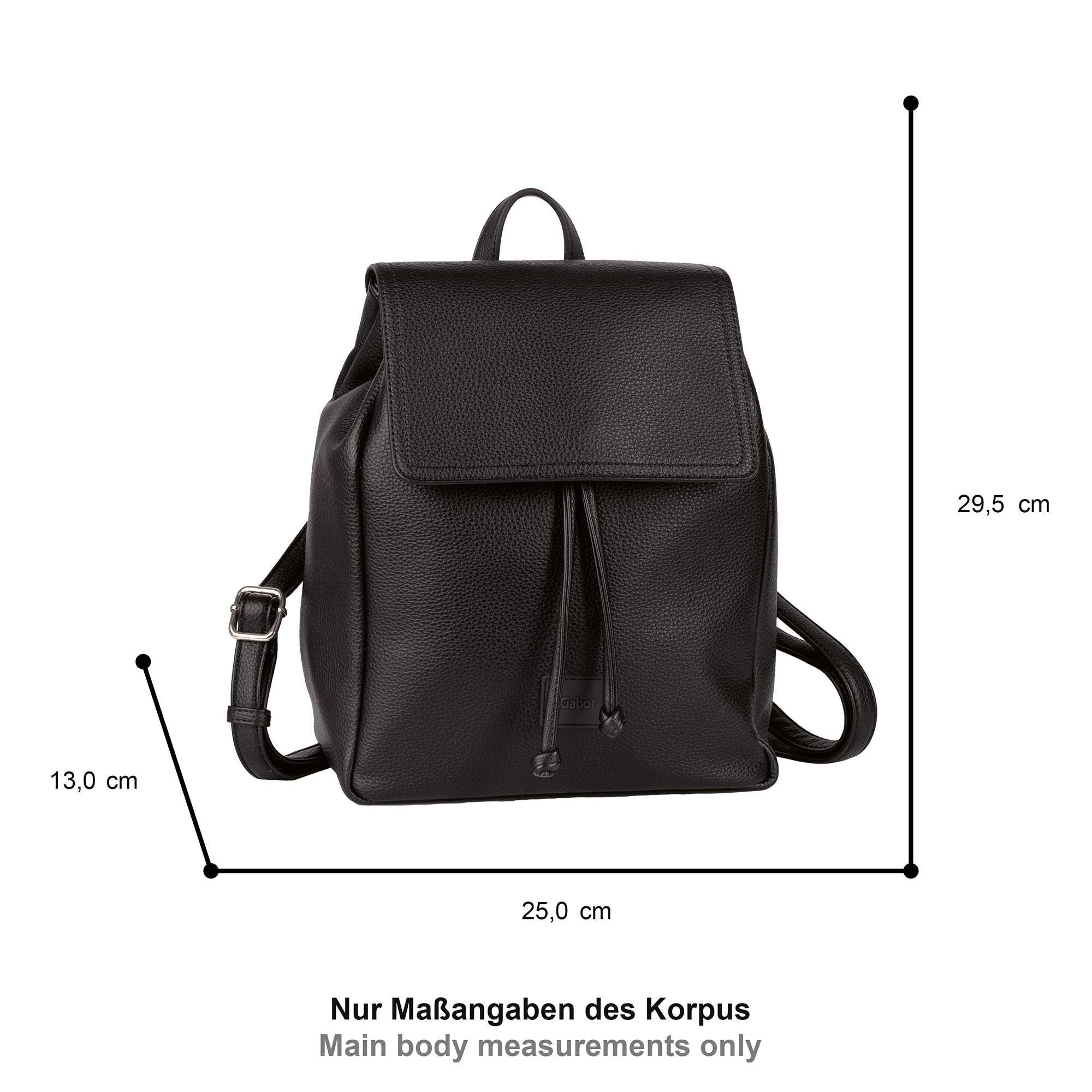 Gabor Rucksack »Elfie« aus fein genarbtem, glattem Kunstleder und mit einem Logo Rubber Patch