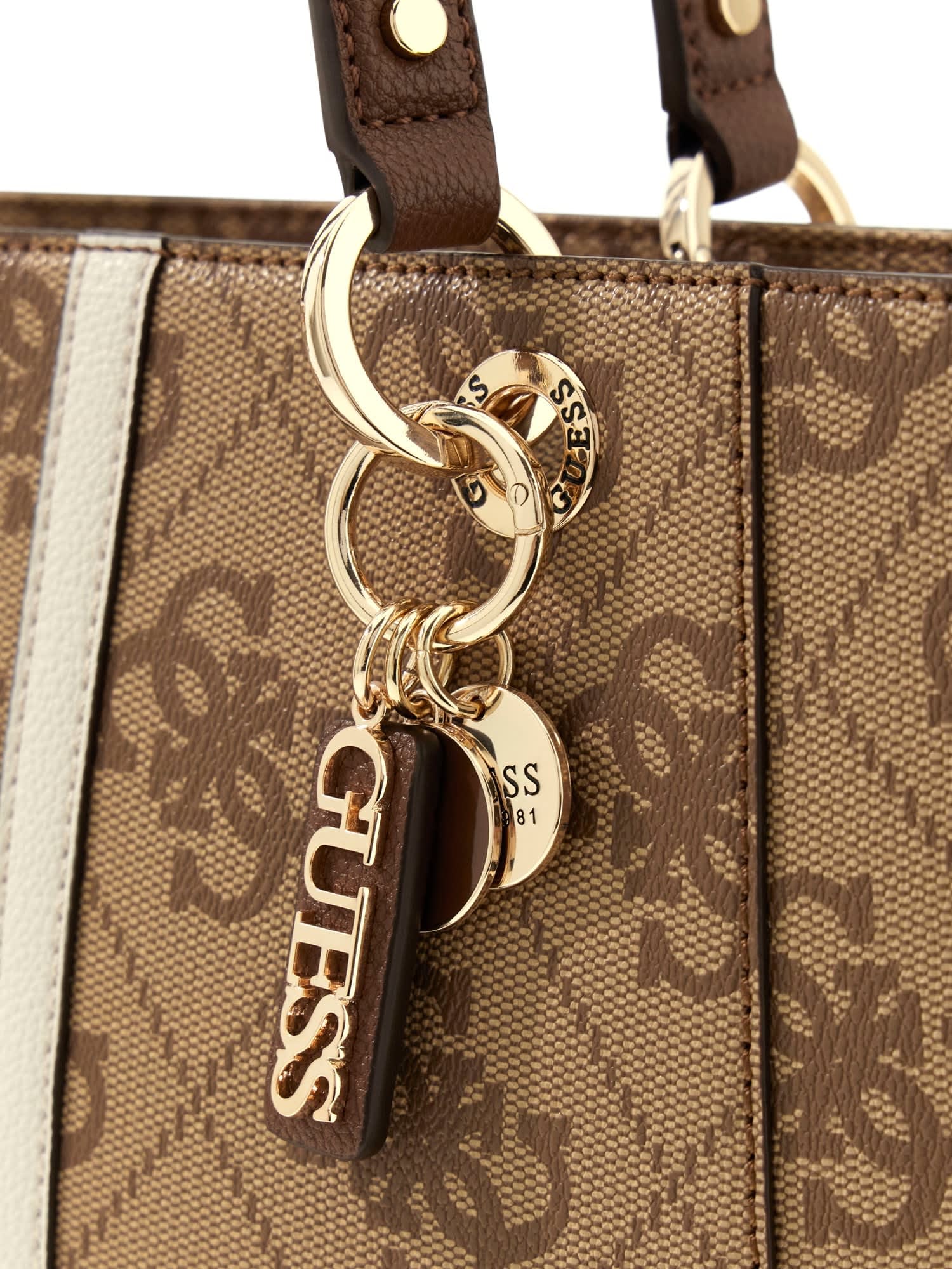 Guess Shopper »NOELLE II TOTE« Damen Umhängetasche, Schultertasche mit Logodrucken