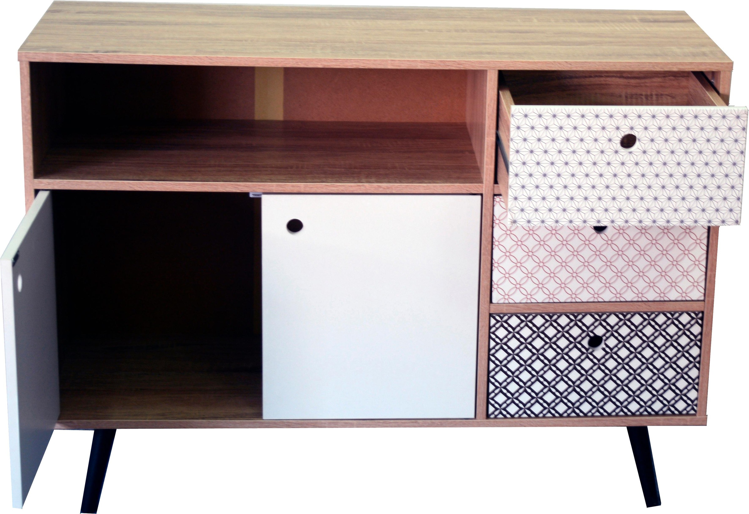 SIT Buffet »Kommode MAILBOX – Scandi-Shabby Chic Anrichte mit 3 Schubladen« buffet scandi-shabby chic avec 3 tiroirs & 2 portes