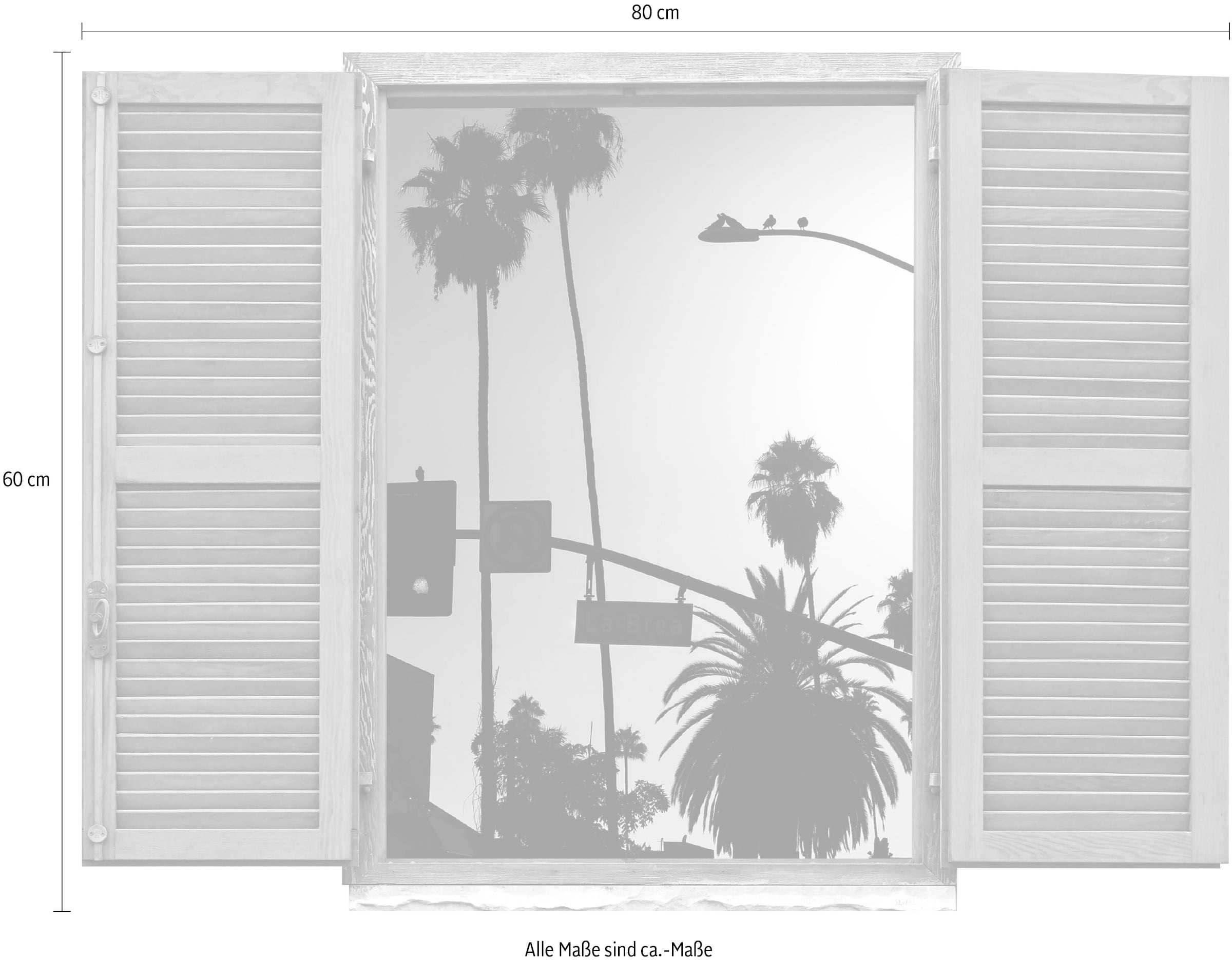 queence Autocollant mural »Abendsonne« Wandsticker, Wandbild, selbstklebend, 3D, Fenster