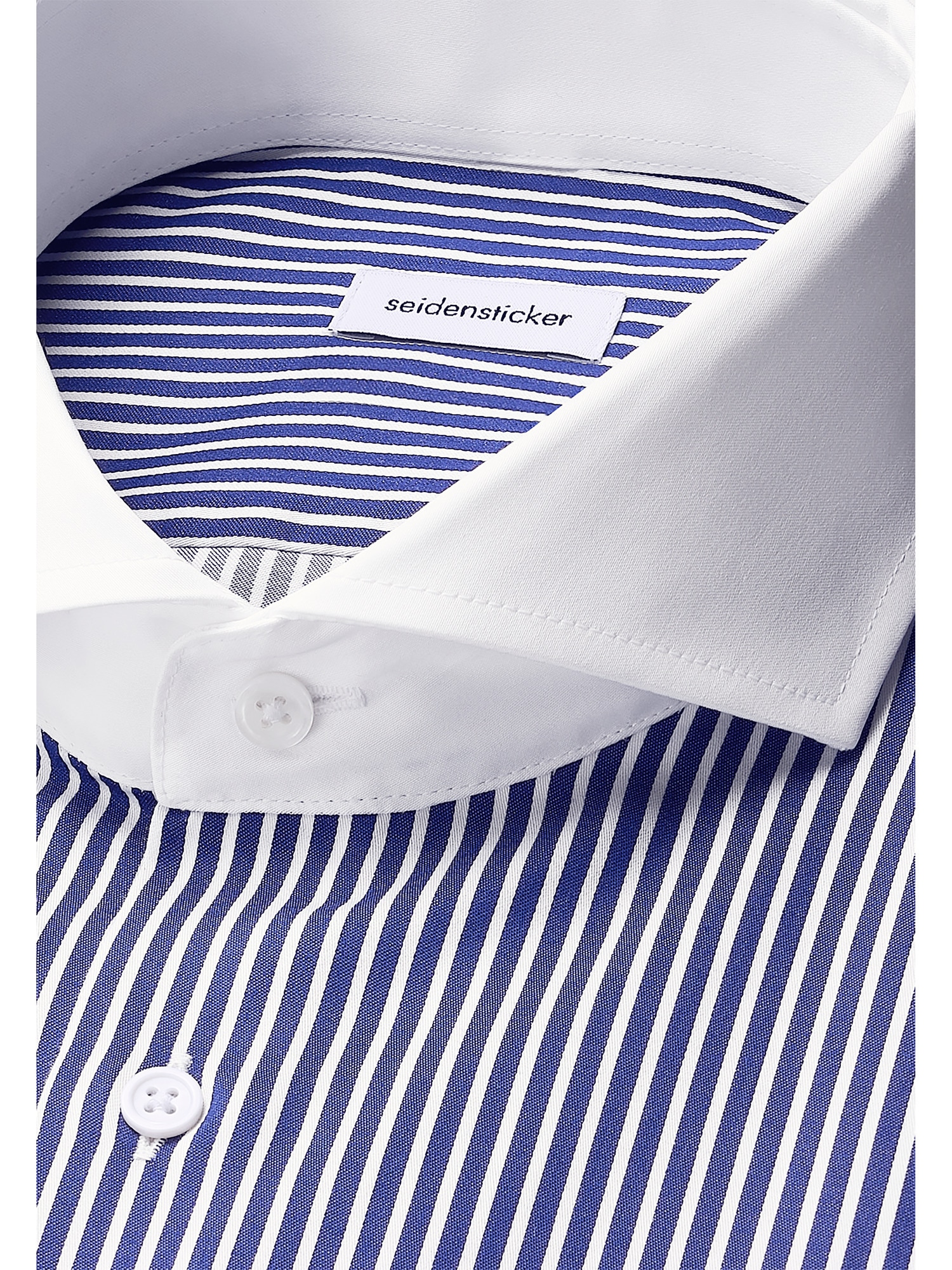 seidensticker Businesshemd »Schwarze Rose« Slim 1/1 Haifischkragen Gestreift