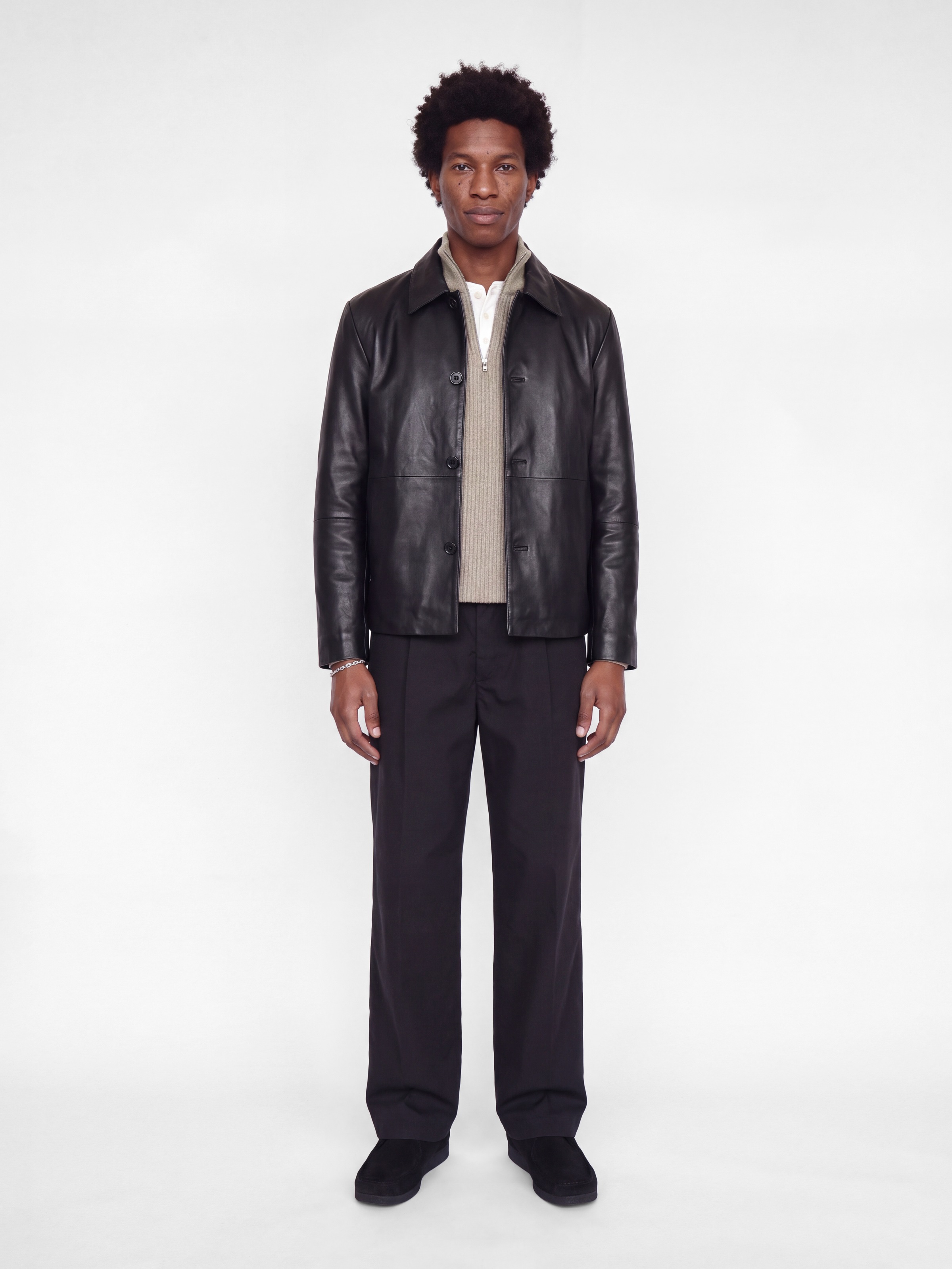 Jack & Jones Troyer »JJSAGE KNIT HALF ZIP« Materialmix, locker geschnitten