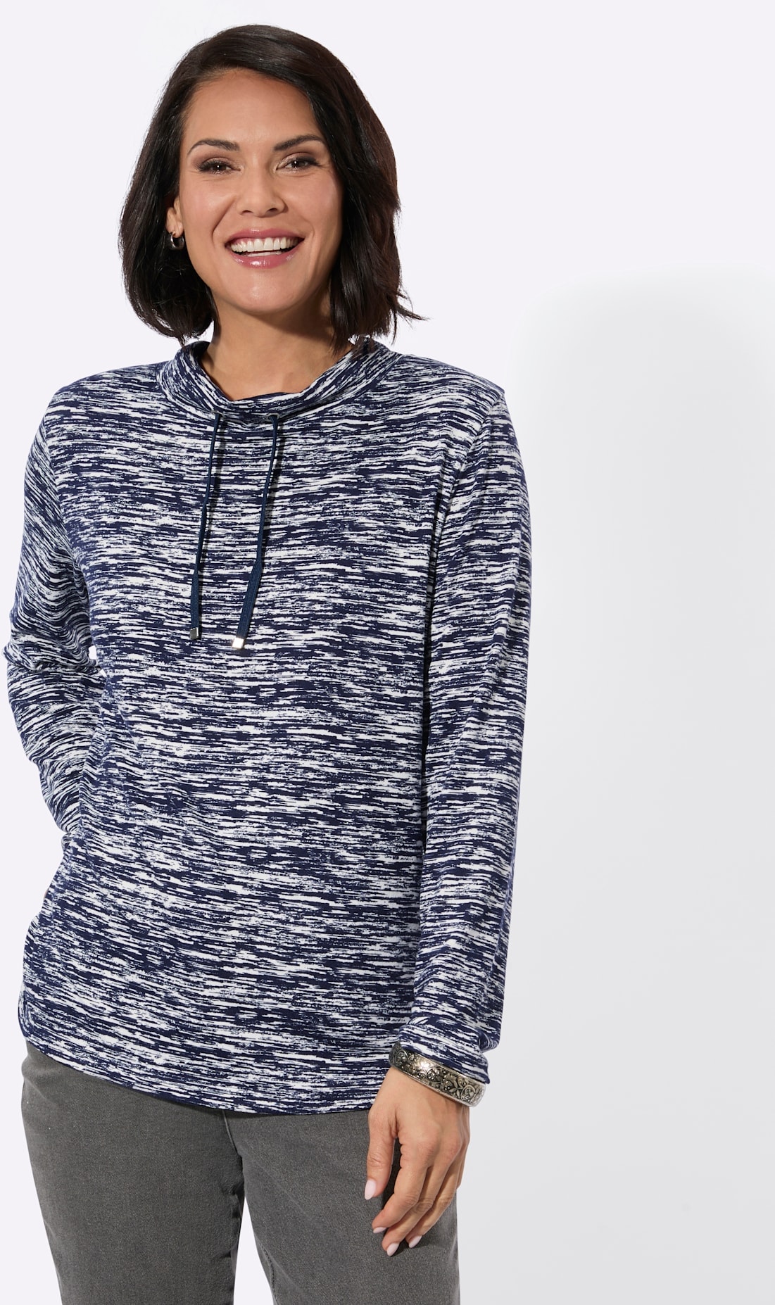 Casual Looks T-shirt à col montant »Winter-Shirt« 1