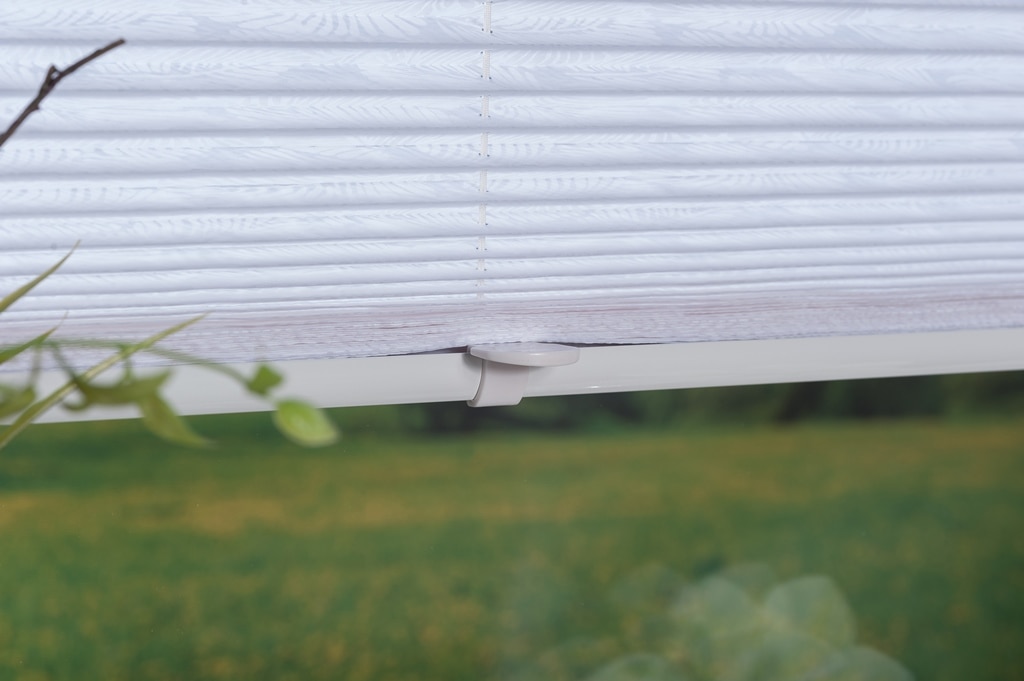 K-HOME Plissé »Capri« protection contre la lumière Aucun perçage requis Tissu burnout