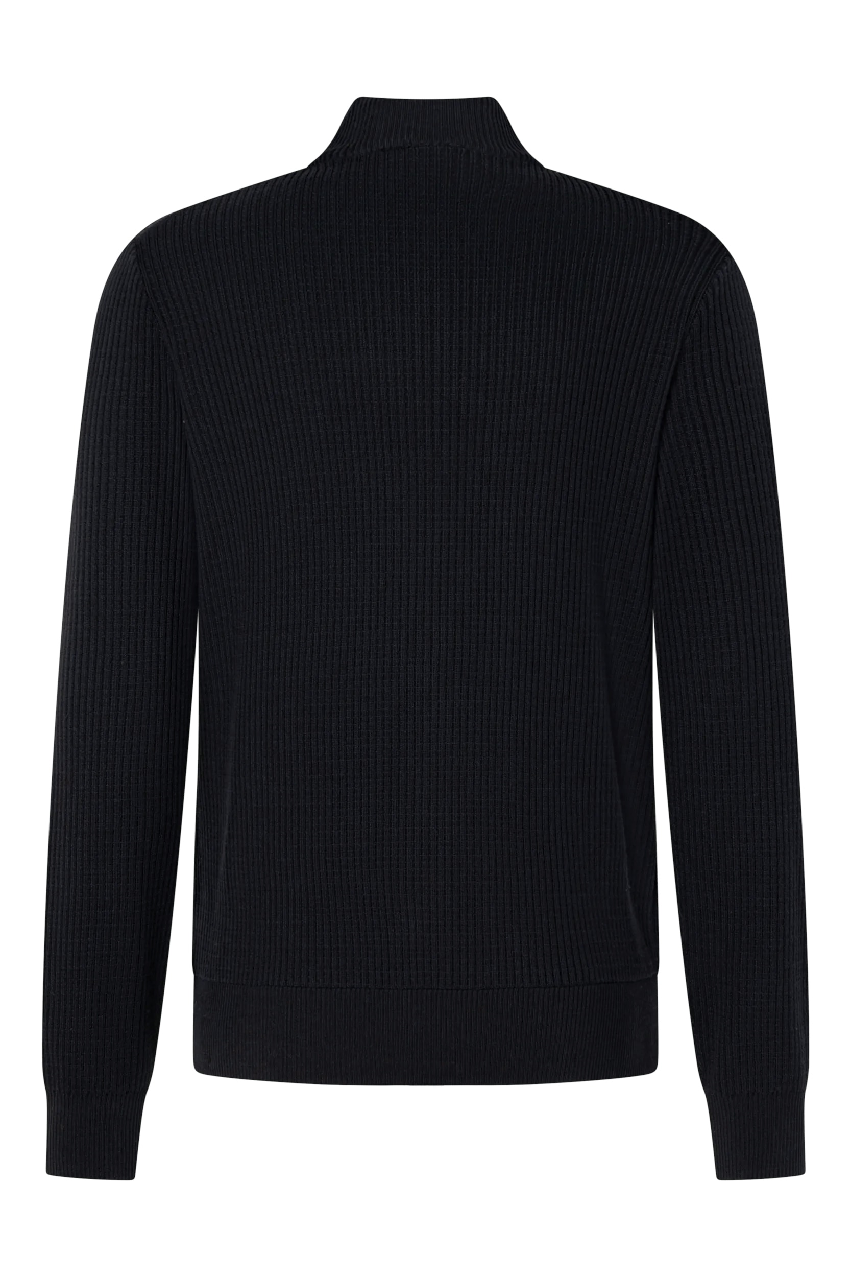 JOOP! Veste en tricot »Vittrios« in Rippstrick, Stehkragen