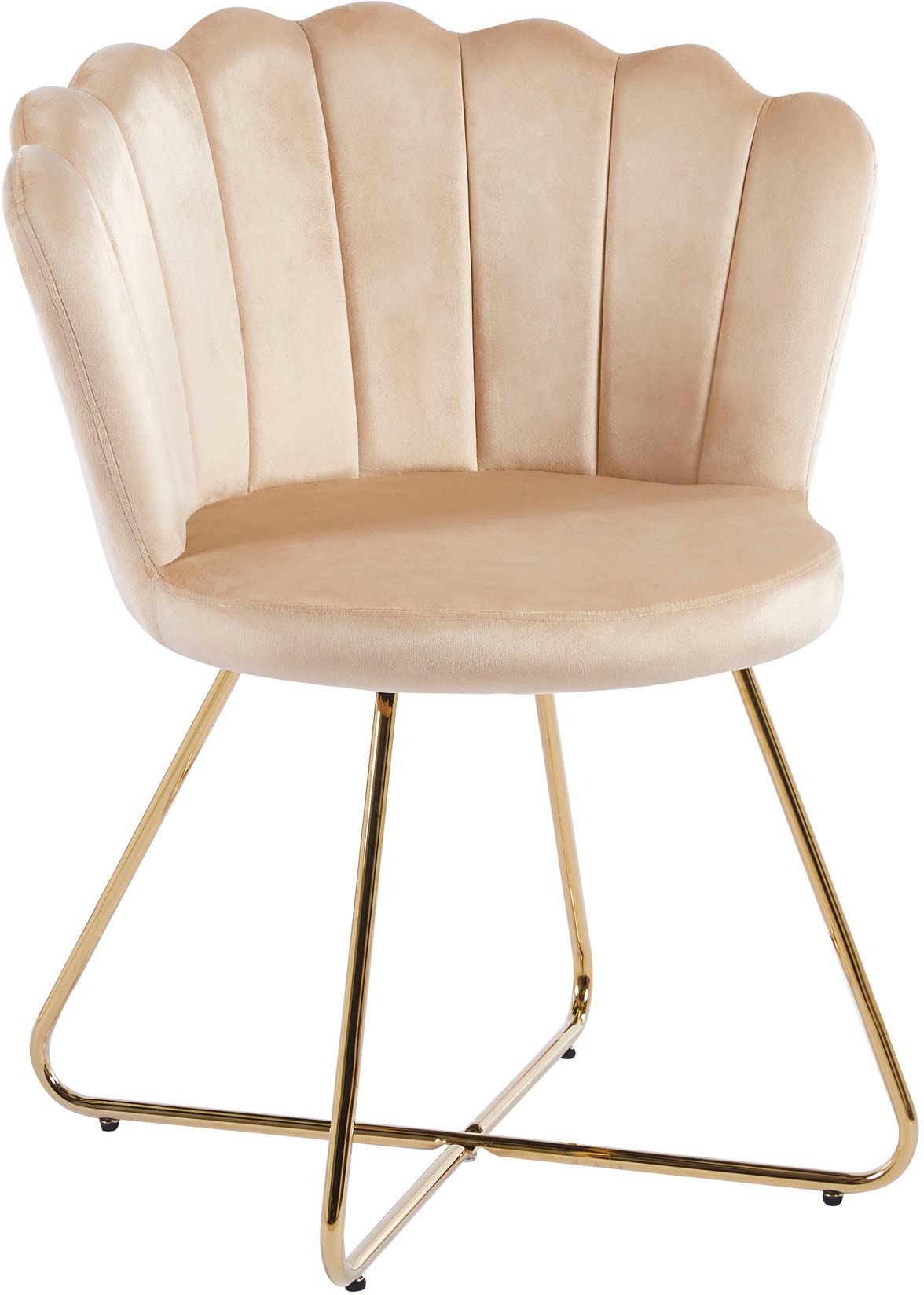 SalesFever Polsterstuhl »Komfortabler Stuhl im eleganten Design« (Set) 2 Stk.Muschel-Design