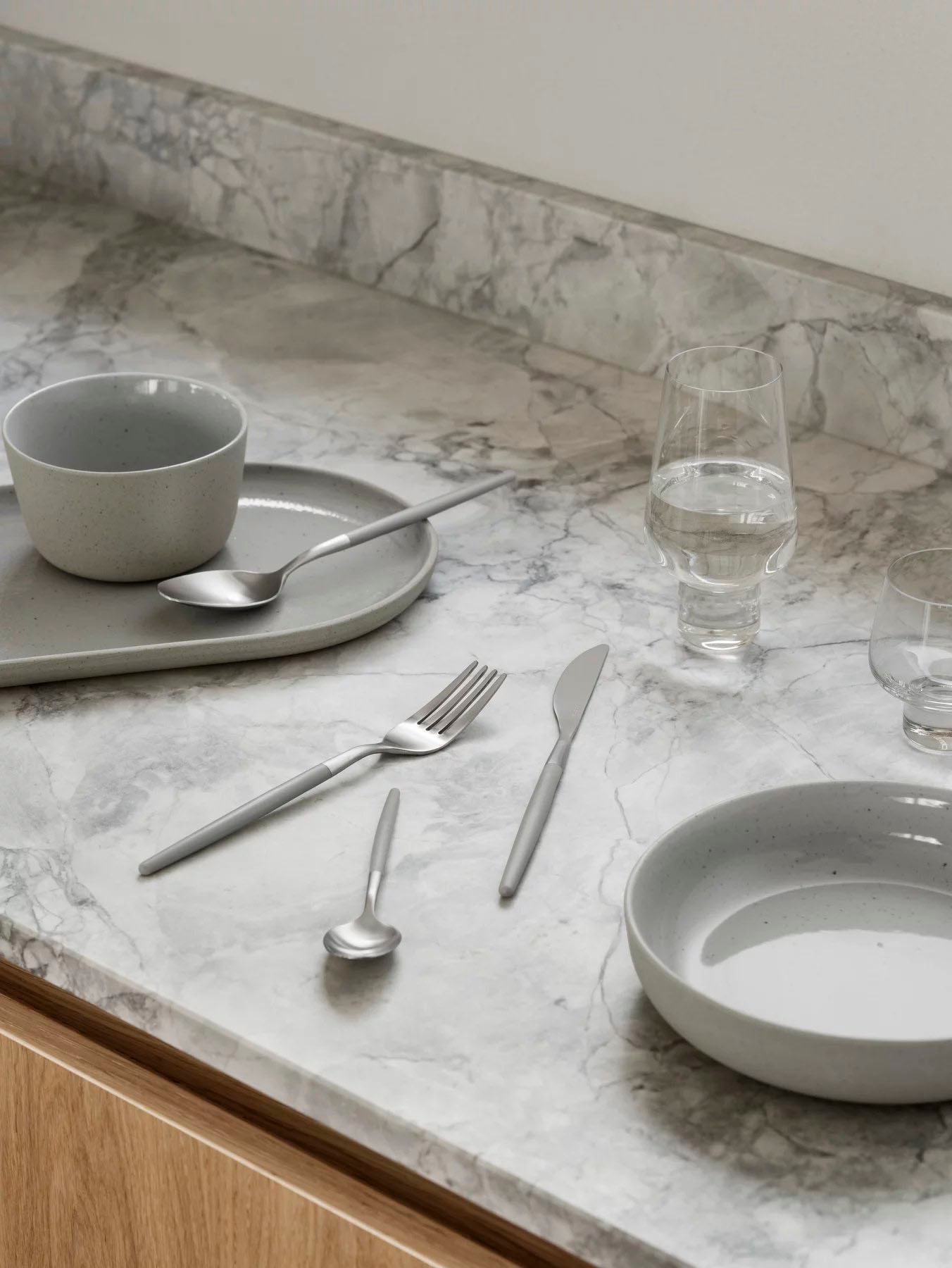 BLOMUS Set de couverts »MAXIME« matt, bebürstet, Griffe mit Kunststoffbeschichtung