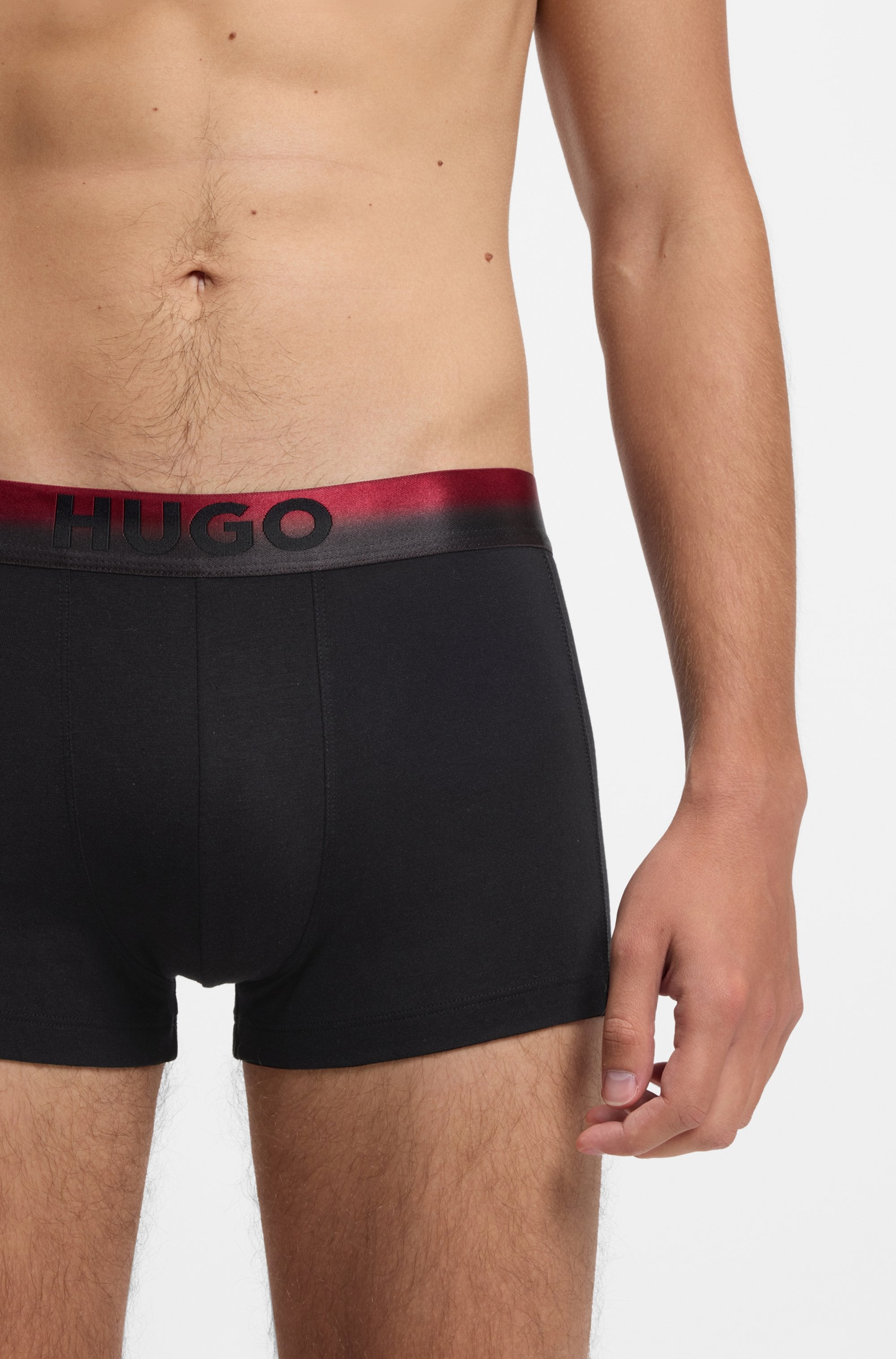 HUGO Underwear Tronc 3 cuis elastischer Bund mit Sprühfärbemuster und Logo